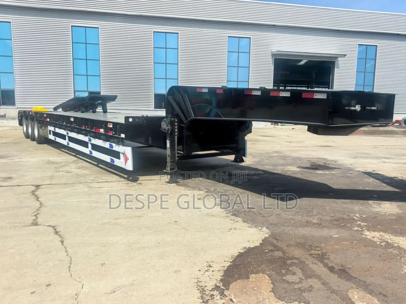 80tons 40feet Back Loader Lowbed Trailer