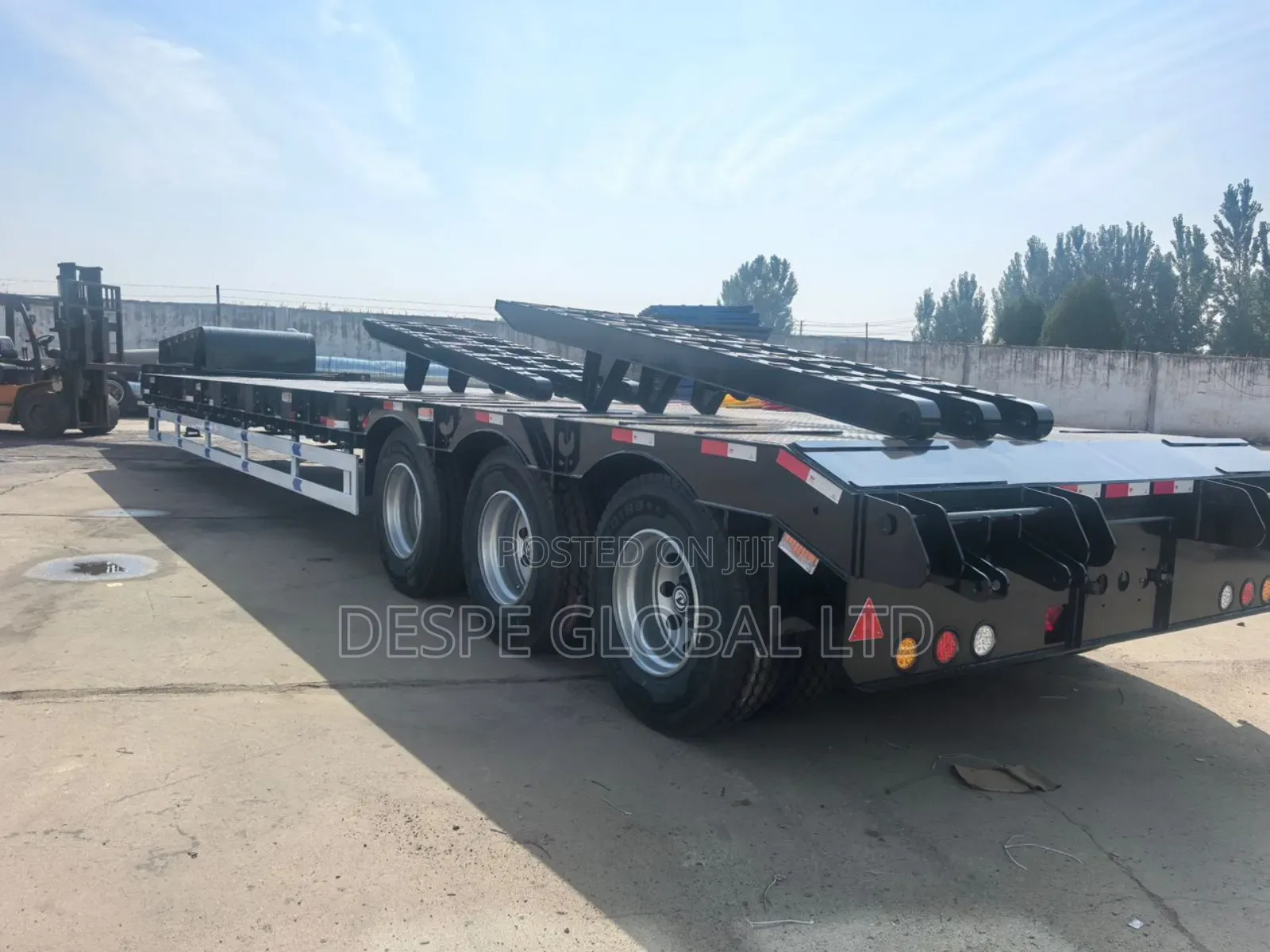 80tons 40feet Back Loader Lowbed Trailer