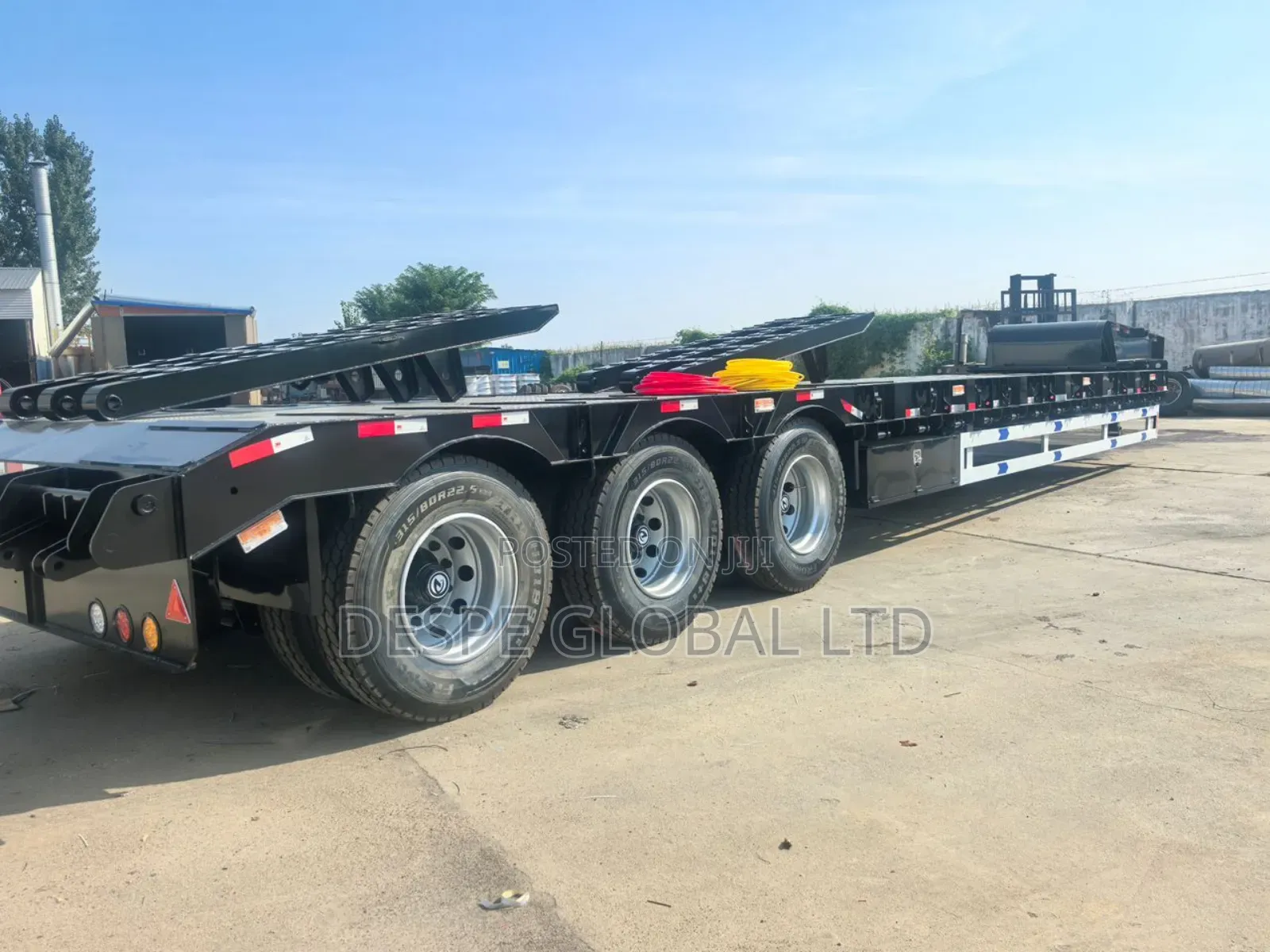 80tons 40feet Back Loader Lowbed Trailer
