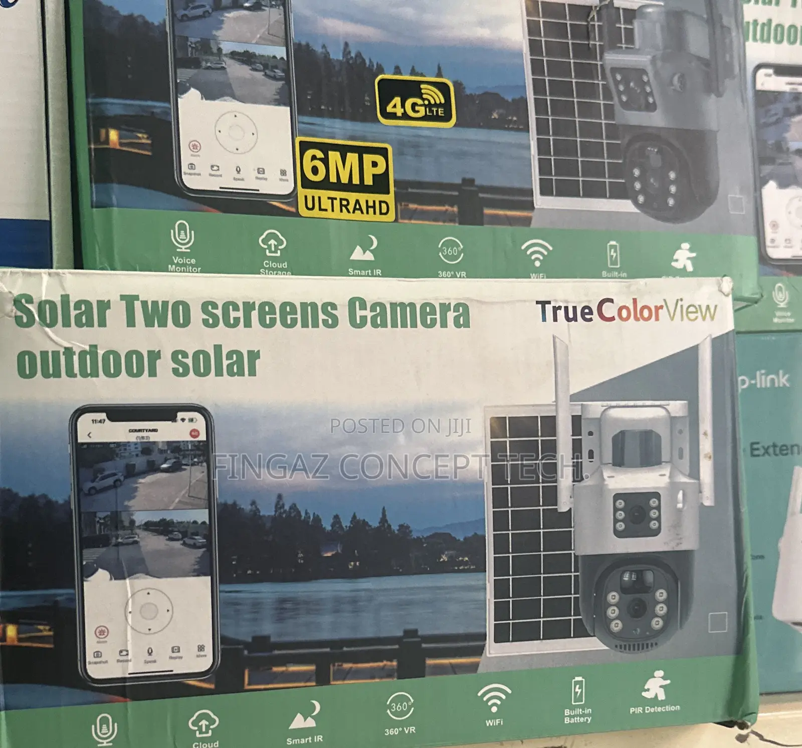 Solar Two Screens Camera.(Outdoor Solar)