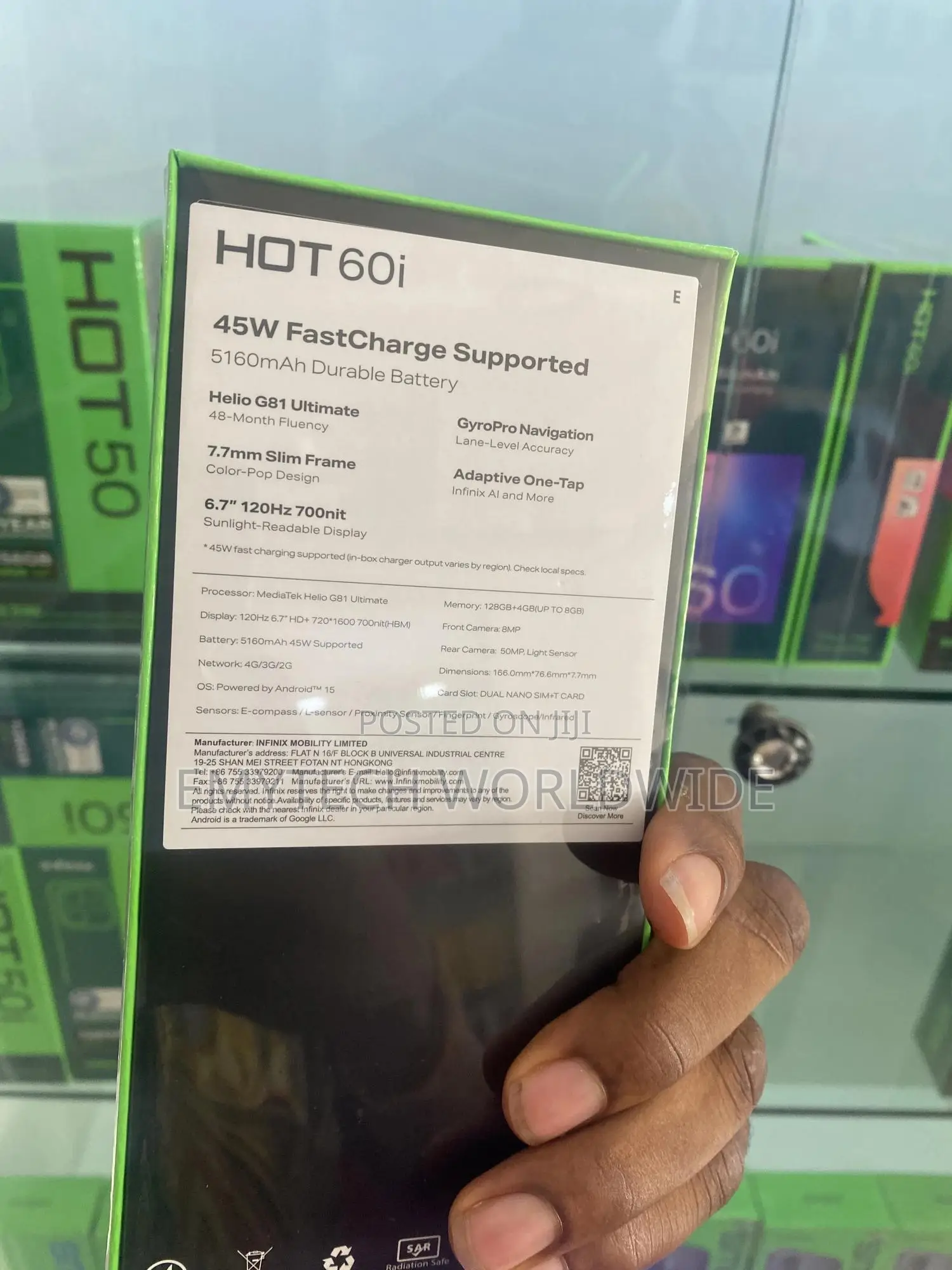 New Infinix Hot 60i 128 GB Black