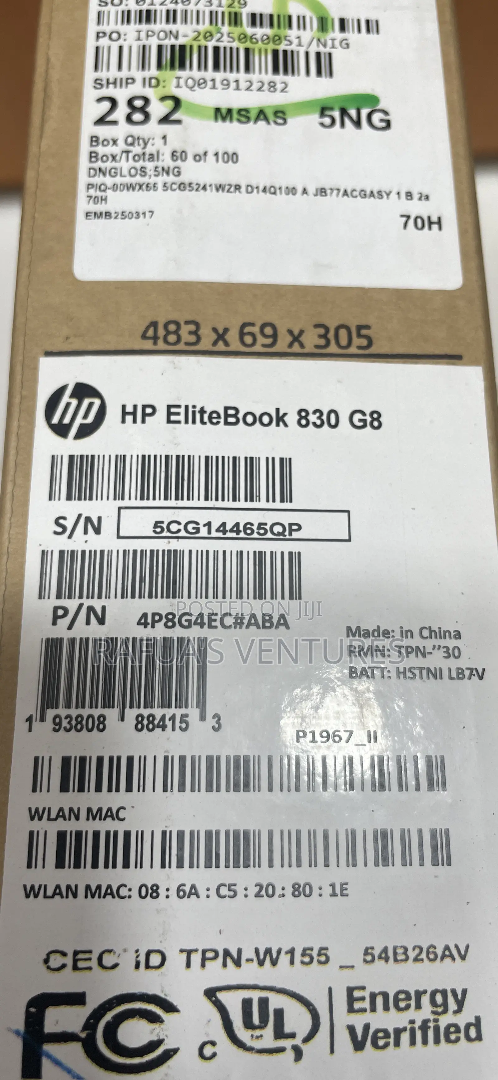 New Laptop HP EliteBook 830 G8 16GB Intel Core i7 SSD 512GB