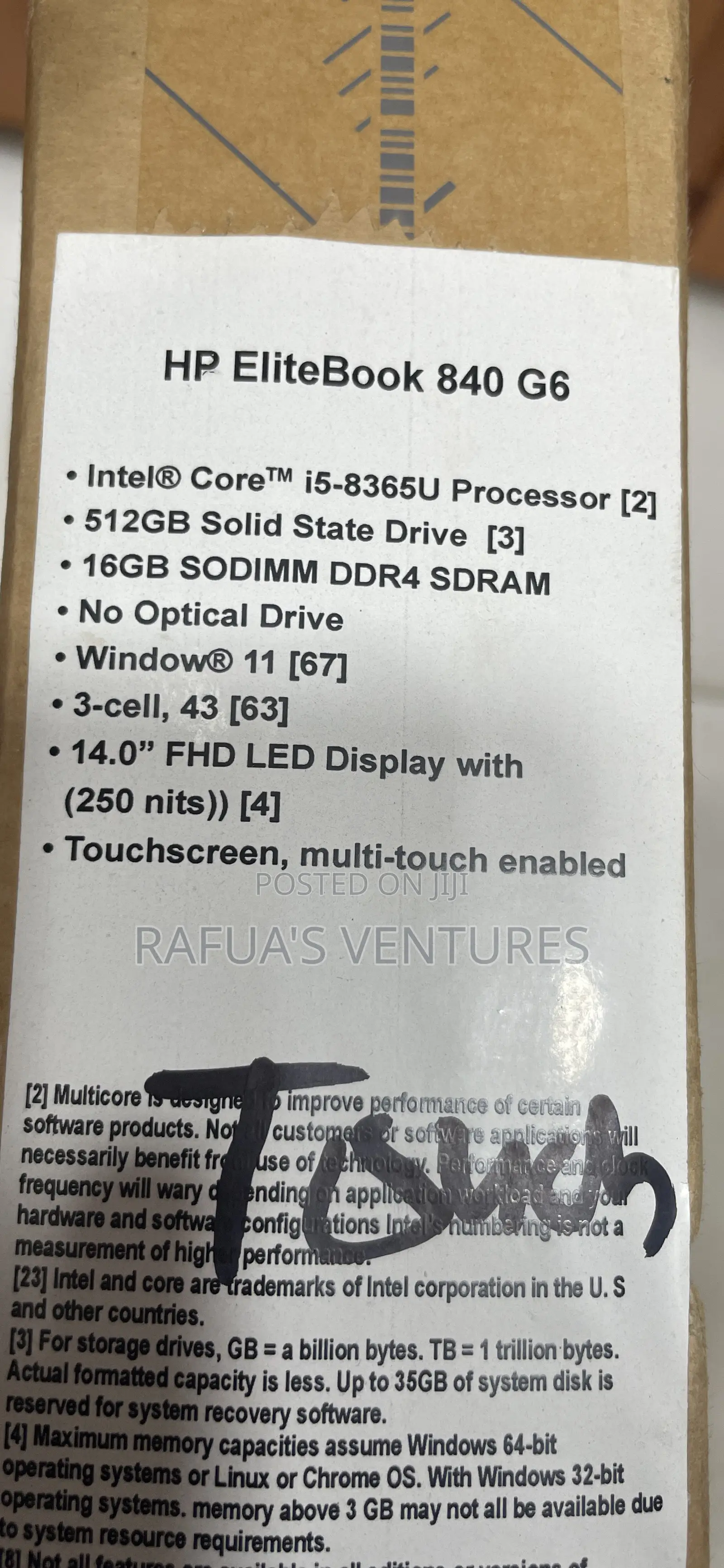 New Laptop HP EliteBook 840 G6 16GB Intel Core i5 SSD 512GB