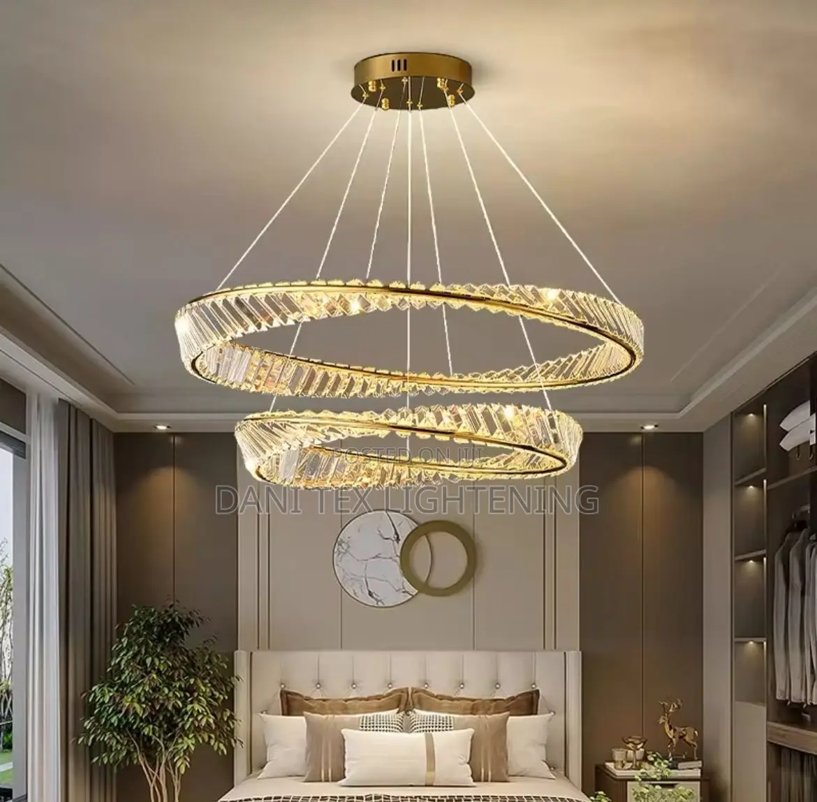 Modern Luxury Crystal Pendant Lights Living Dining Room Bedroom