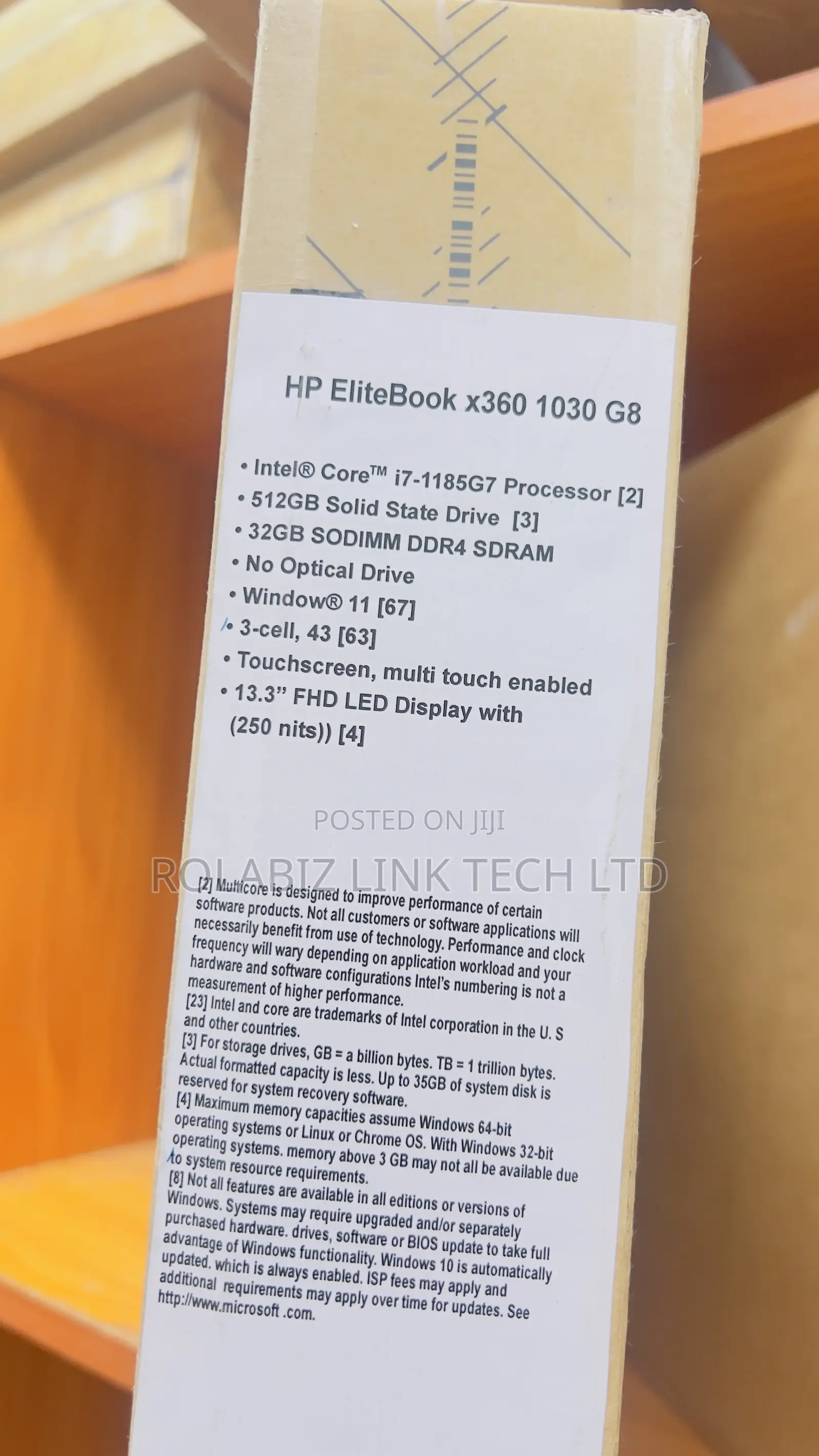 New Laptop HP EliteBook 1030 32GB Intel Core I7 SSD 512GB
