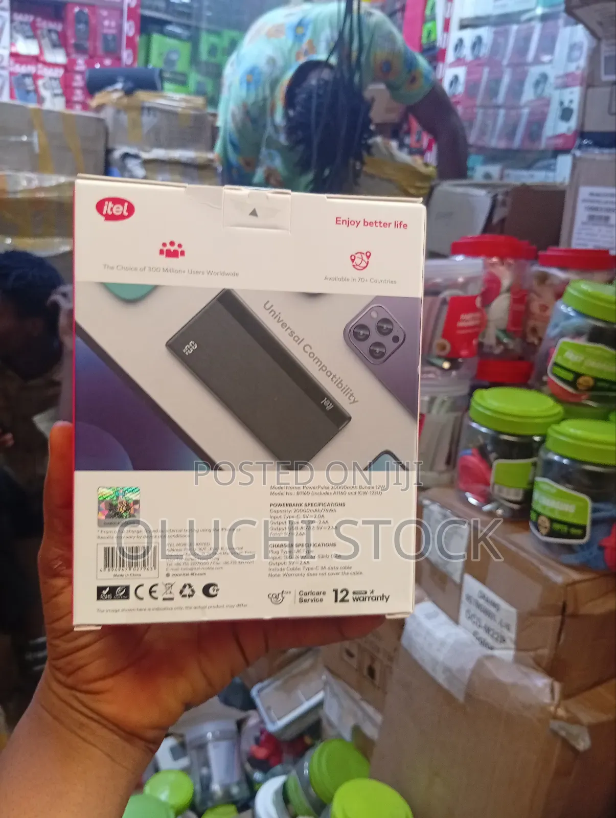 Itel 20000mah With 12w Charger Head
