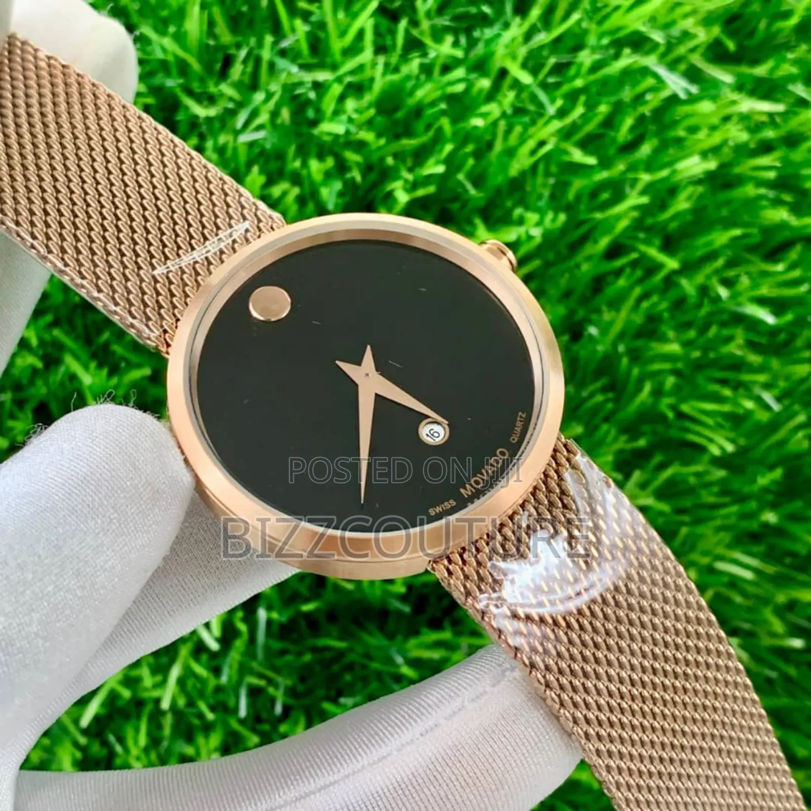 Original Movado Gold Stainless Steel Calendar Quartz Watch