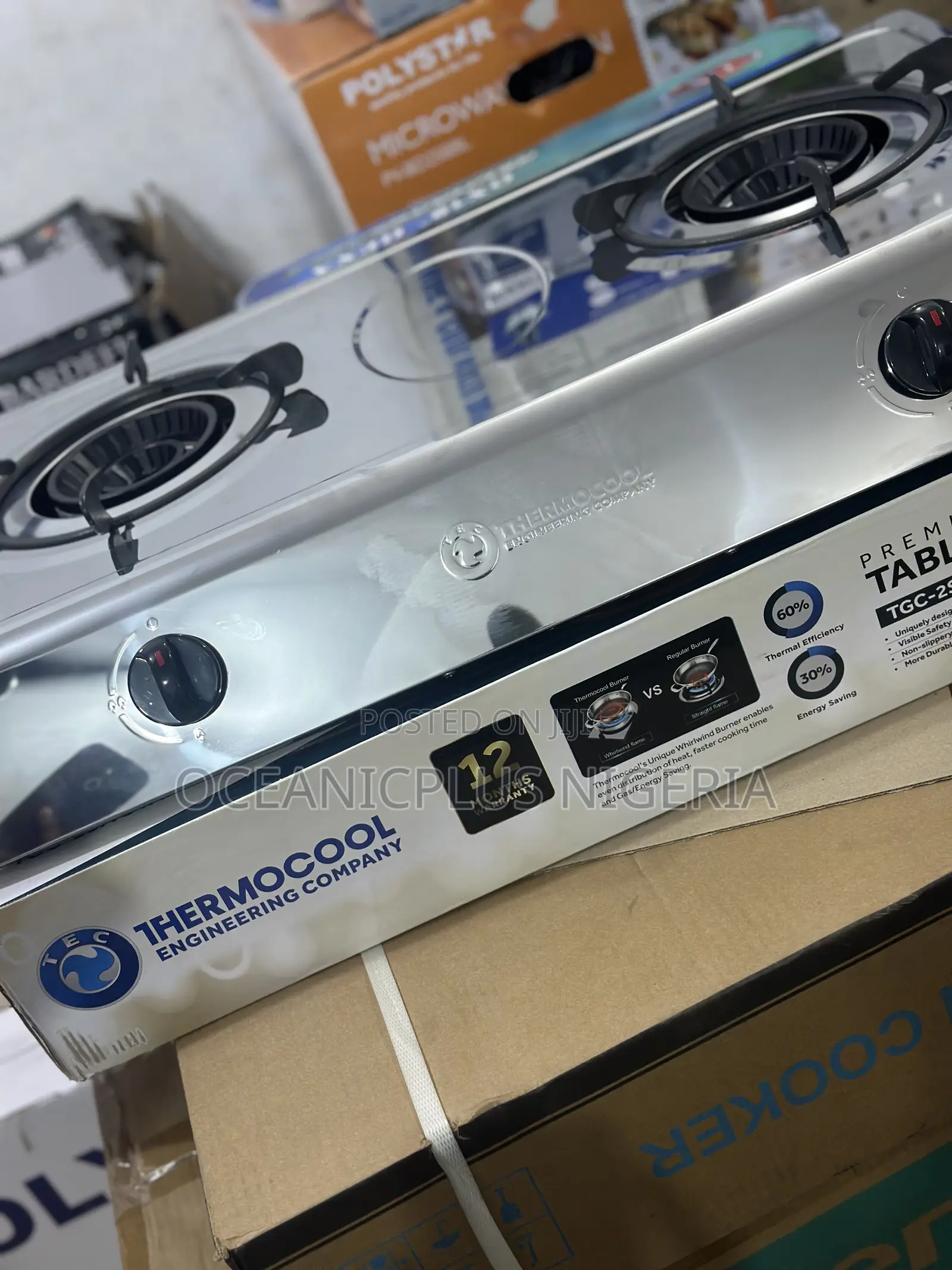Classic Cook Thermocool Table Top Gas Cooker Duo | 2hob (Tgc-2sa)