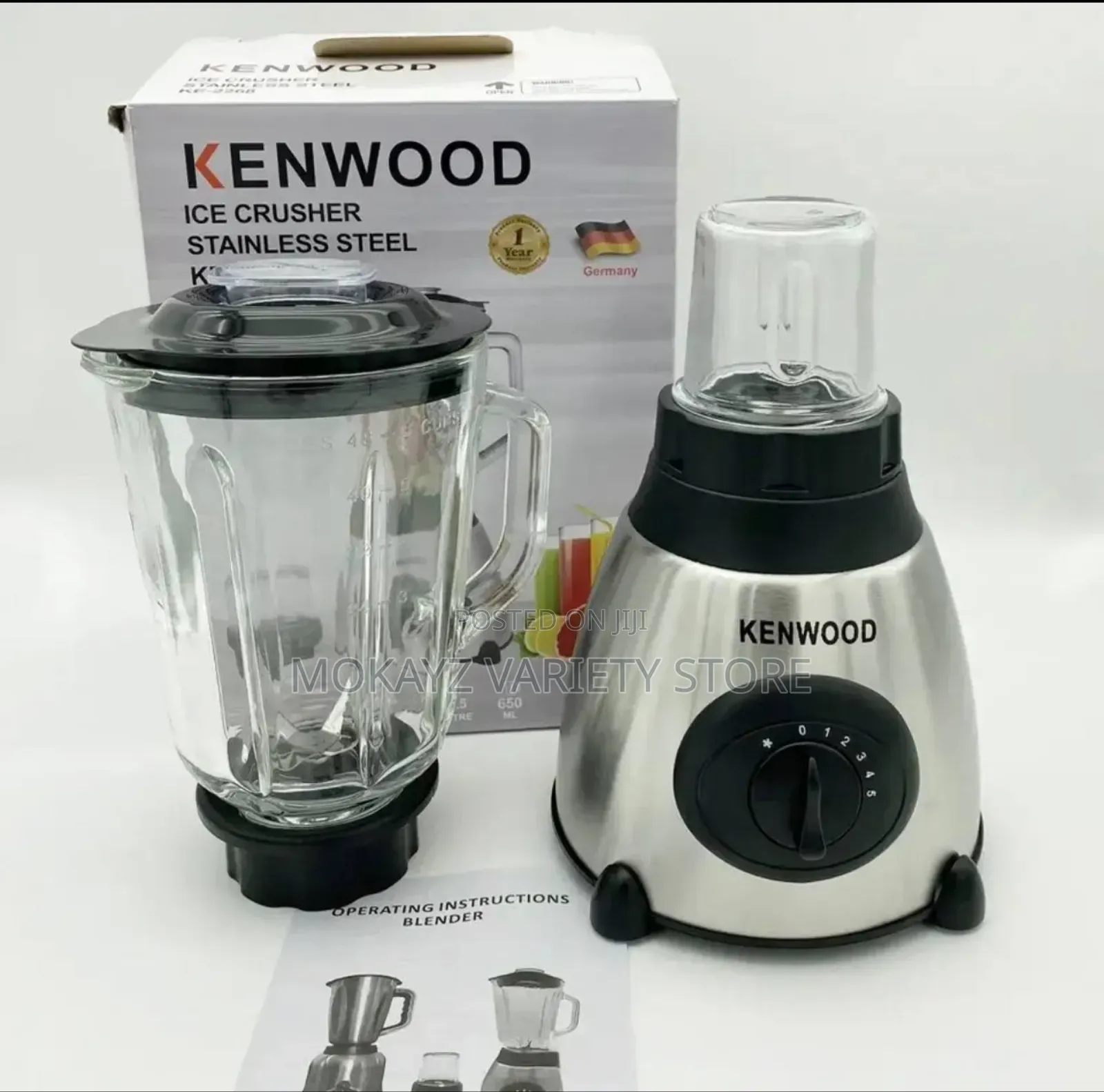 High Performance Ice Crusher Stainless Steel 2in1 Kenwood Blender