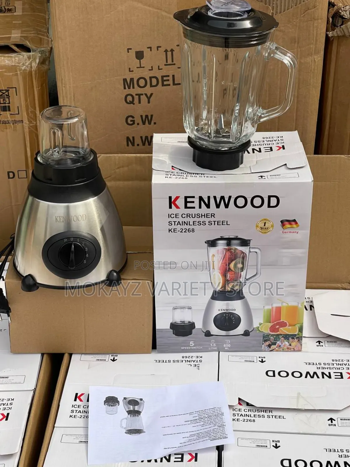 High Performance Ice Crusher Stainless Steel 2in1 Kenwood Blender