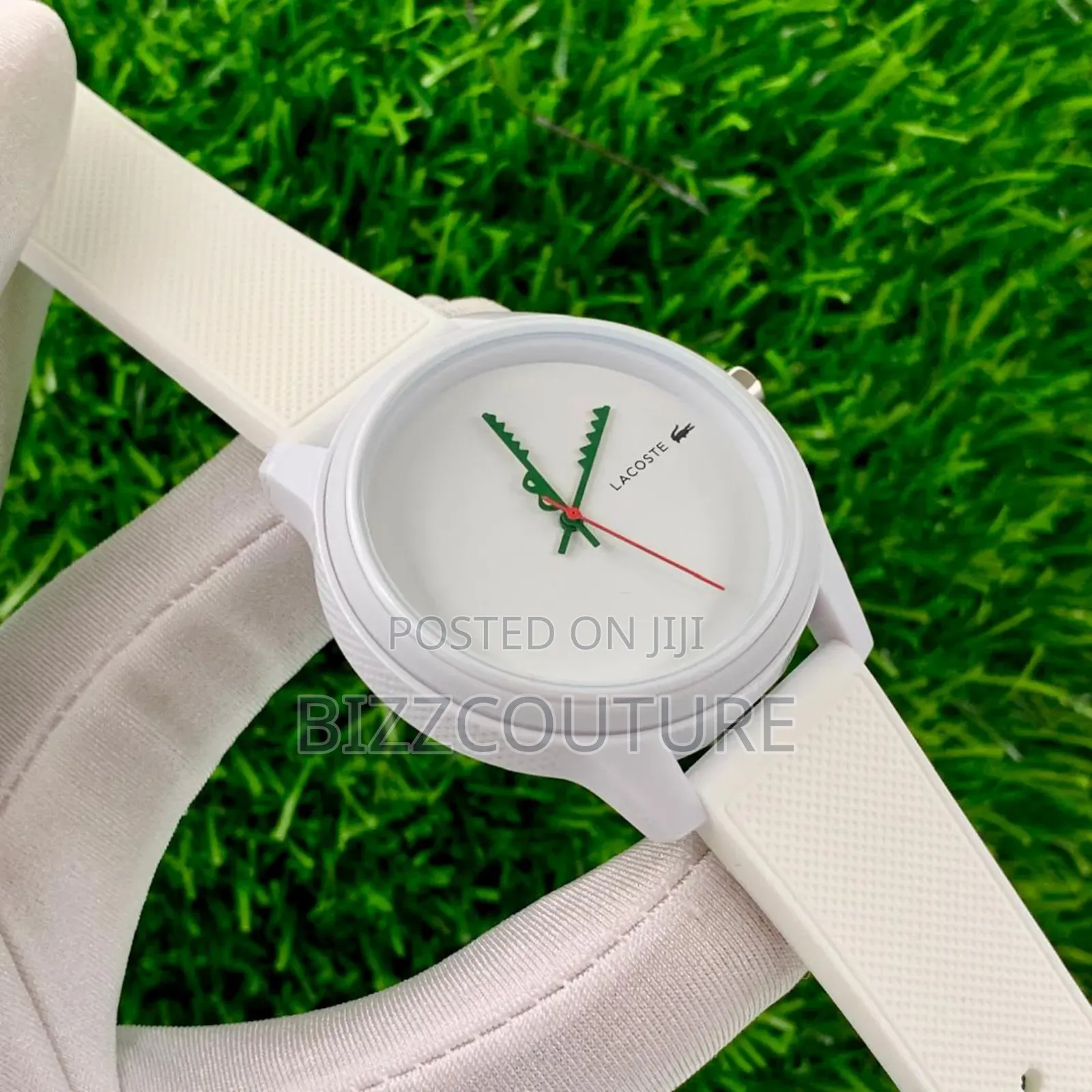 Original Lacoste White Rubber Strap Quartz Watch