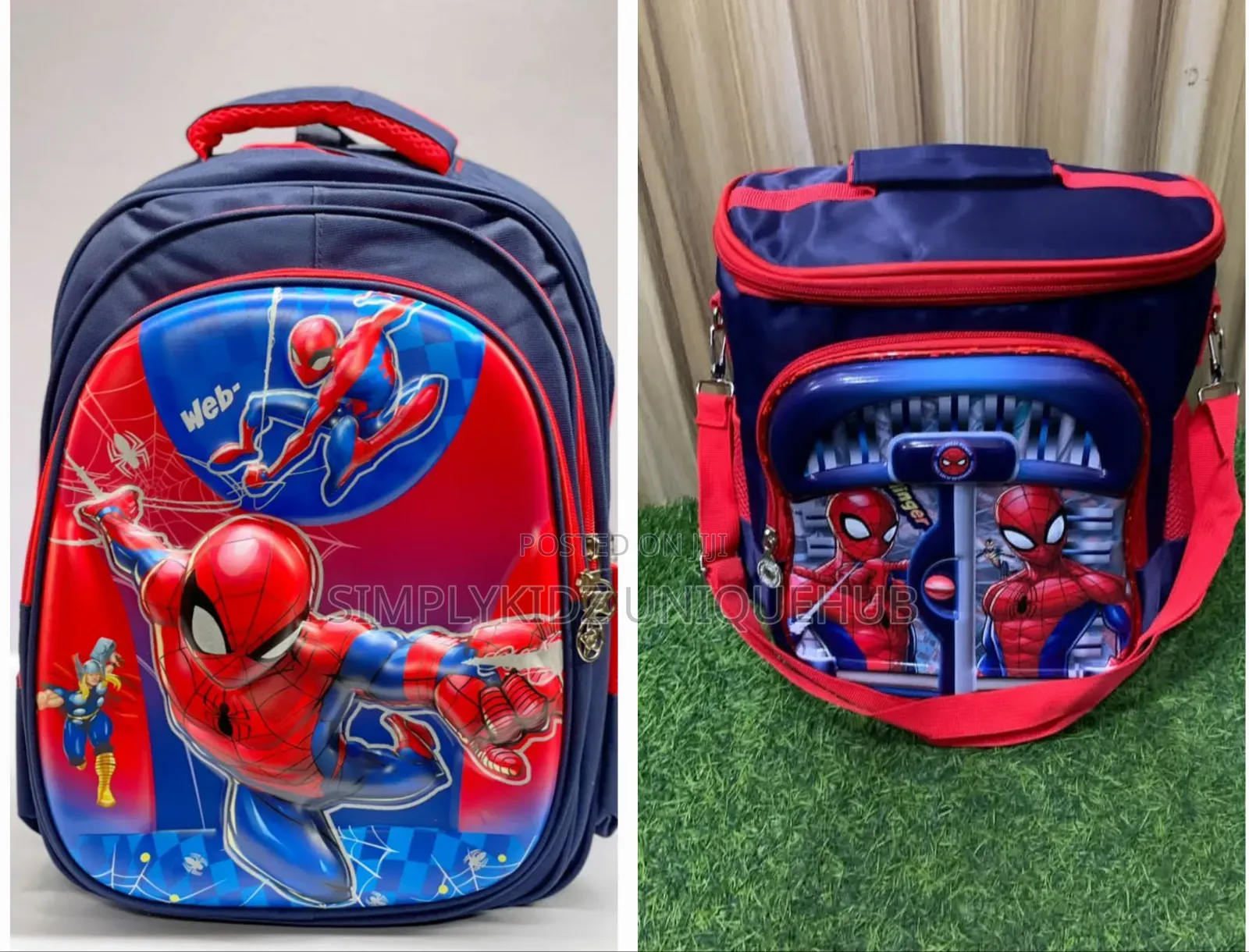 Spiderman Character School Bag With Matching Lunch Bag