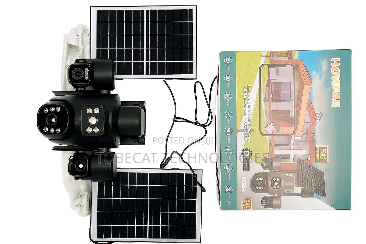 Howfar H2508 Solar Intelligence 4g (Sim Card) V380 Triple Lens Camera
