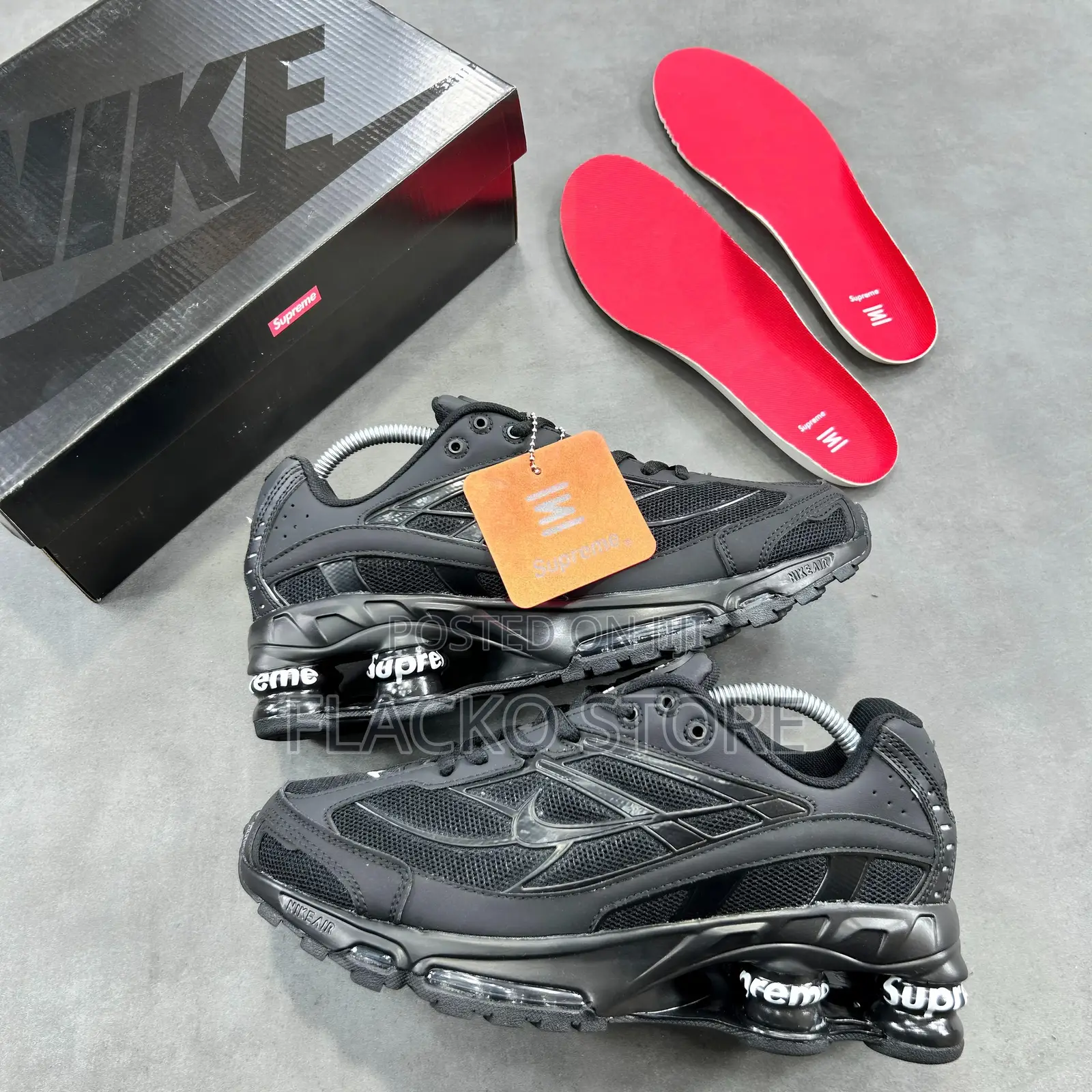 Original Supreme X Nike Air Max Shox Ride 2 Sneakers