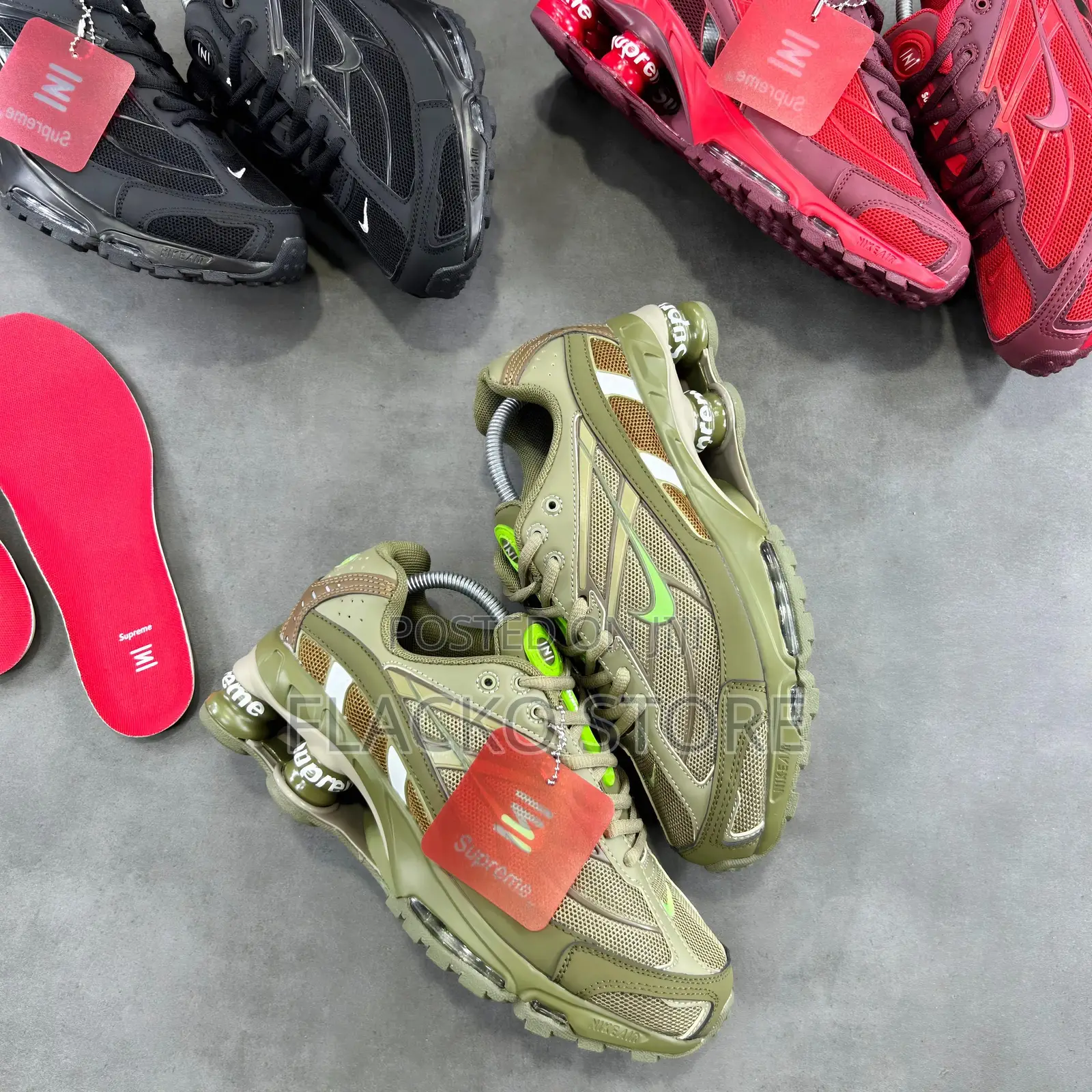 Original Supreme X Nike Air Max Shox Ride 2 Sneakers