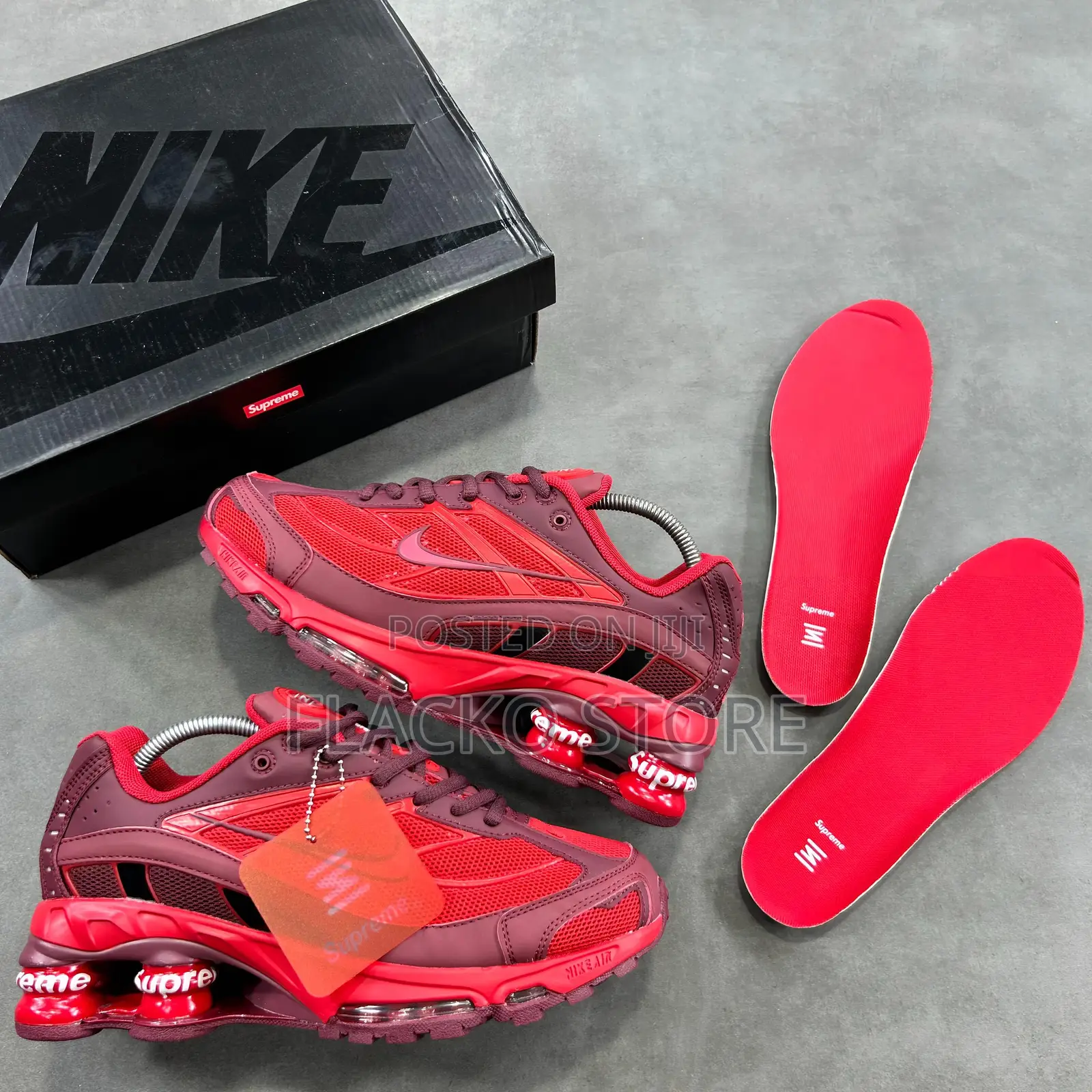 Original Supreme X Nike Air Max Shox Ride 2 Sneakers