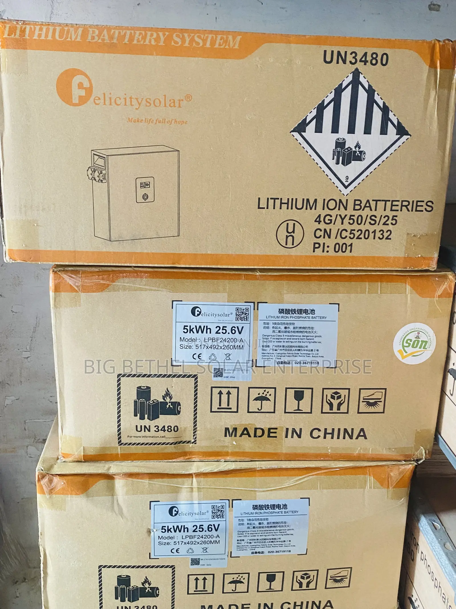 5kwh 24v 100ah Felicity Solar Lithium Iron Battery