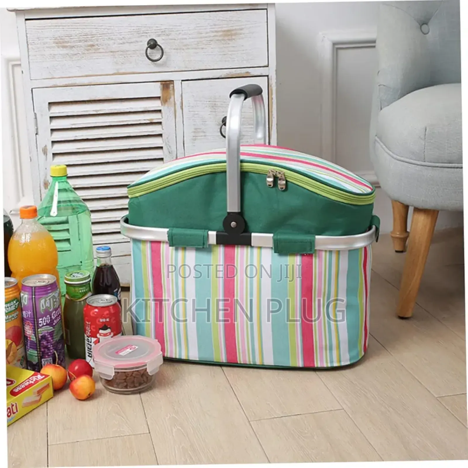 Portable Picnic Lunch Bag With Zipper