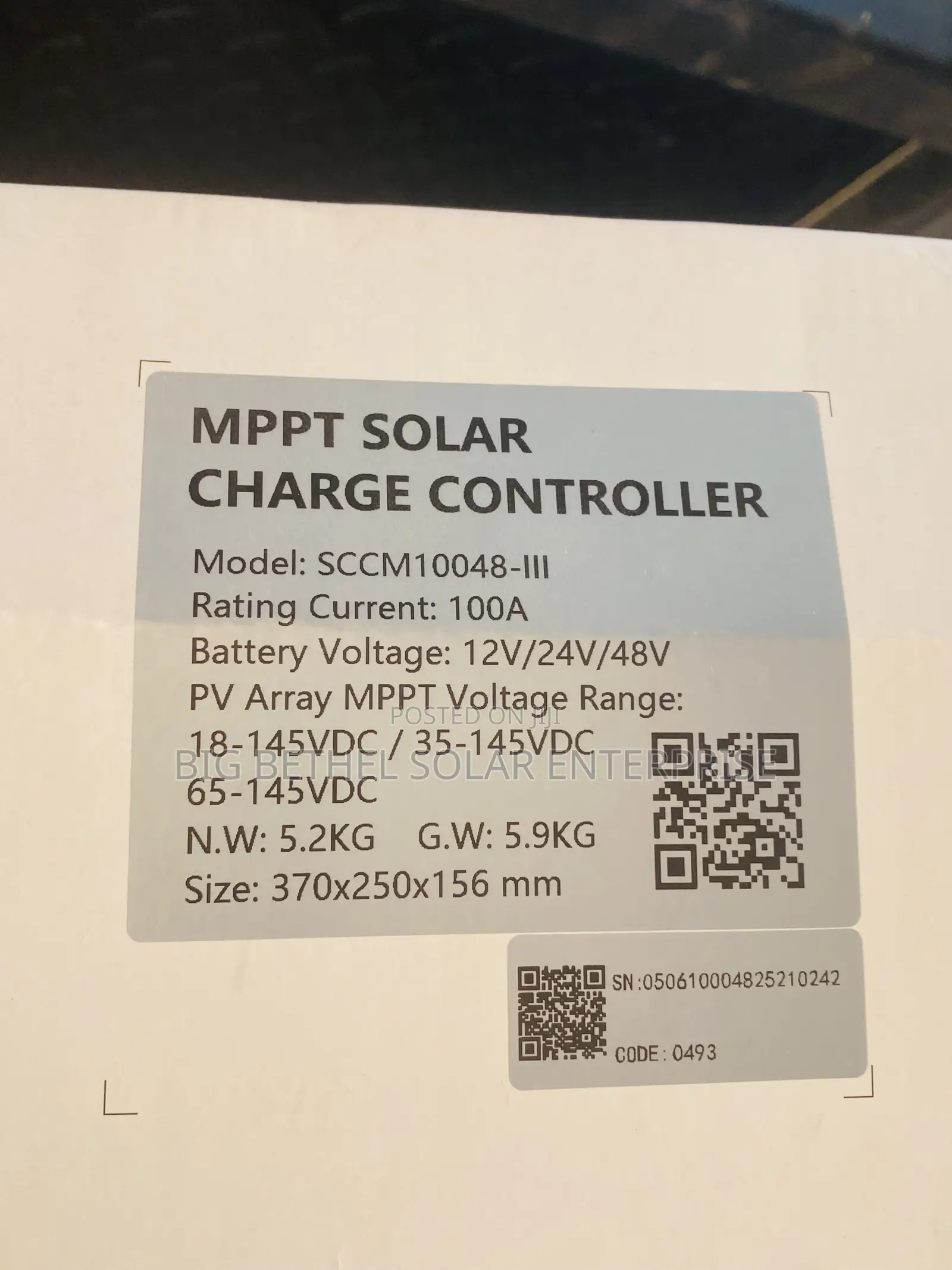 100ah MPPT Felictiy Solar Charger Contorller