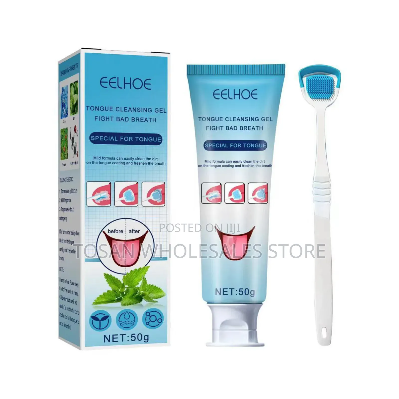 Tongue Cleaning Gel and Scraper