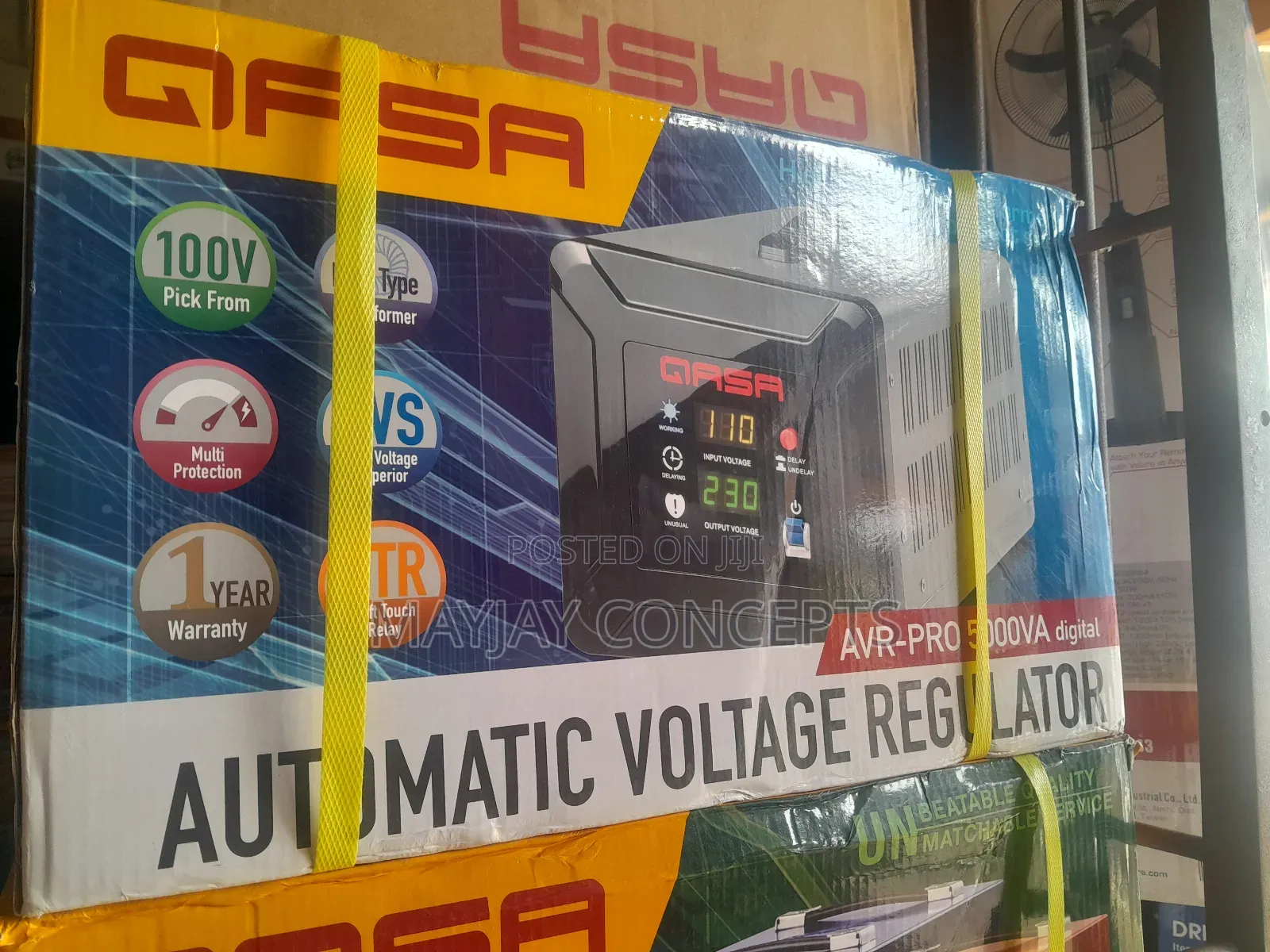 Qasa 5000w Automatic Digital Stabilizer-Avr-Pro 5000va