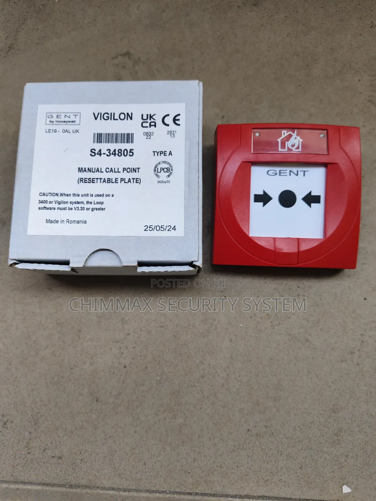 Gent S4-34845 Resettable Manual Call Point With Protective Cover