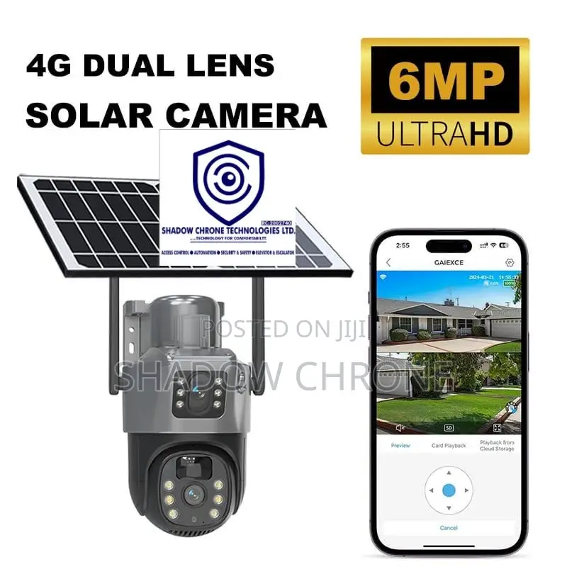 Outdoor Ptz 4g Camera With Dual Lens Solar Camera