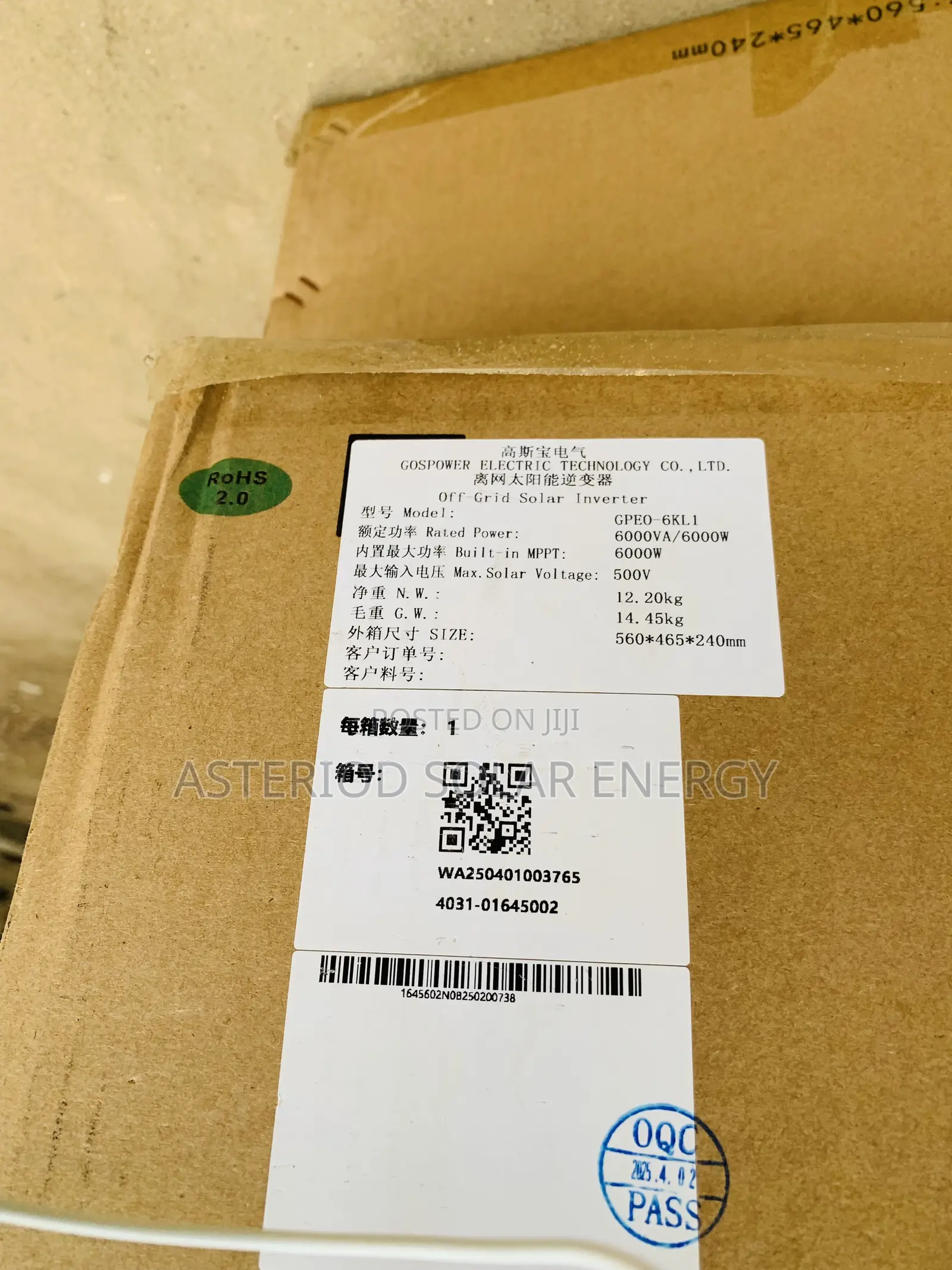 6kva 48volts Gospower Solar Inverter