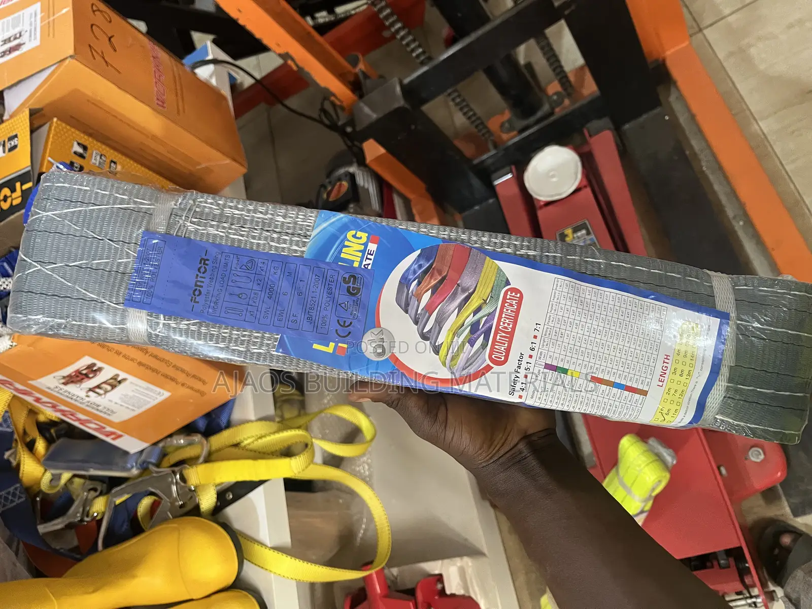 4ton By 6m Polyester Webbing Sling Belt