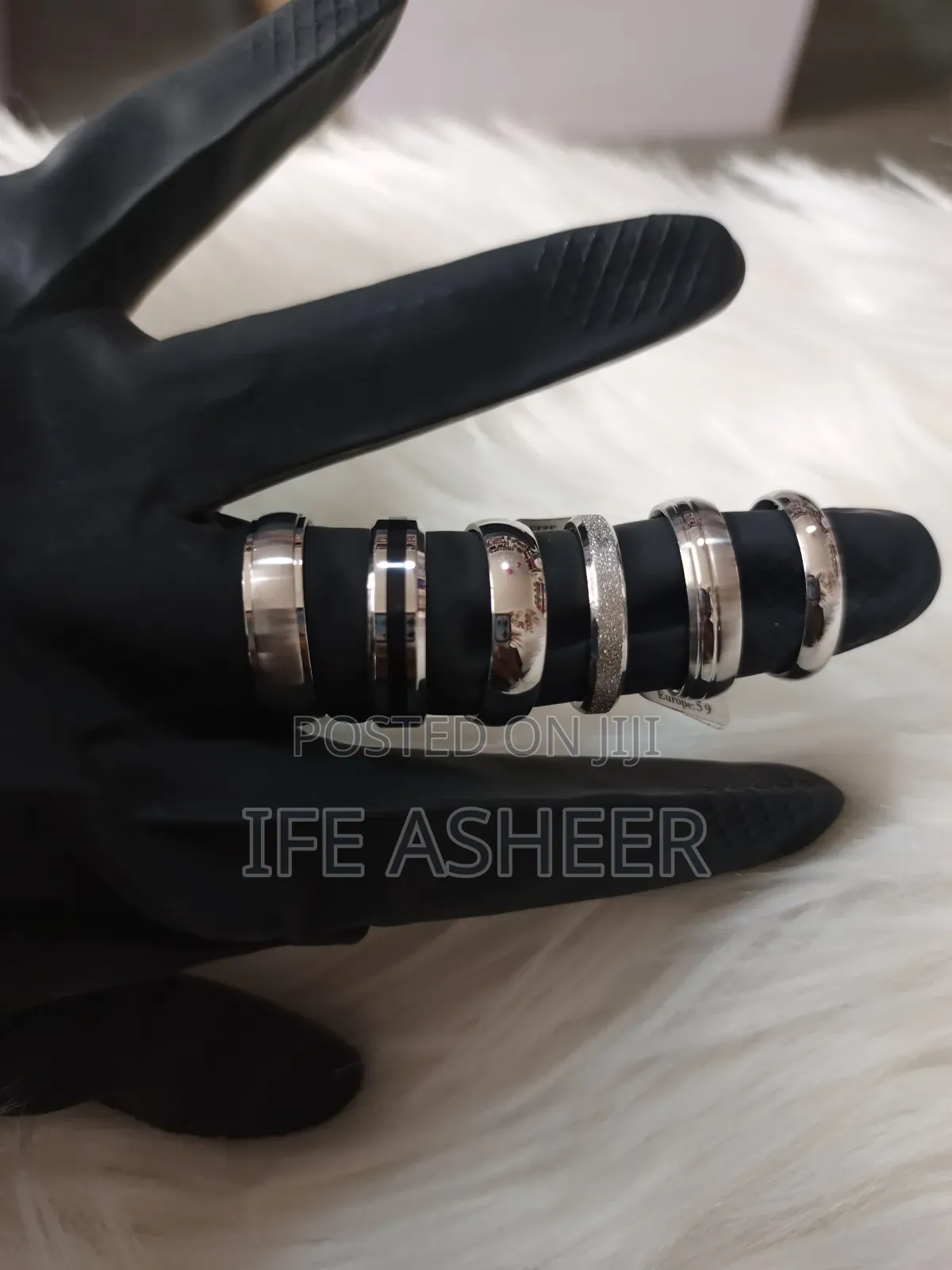 Groom's Us Sterling Silver Wedding Band