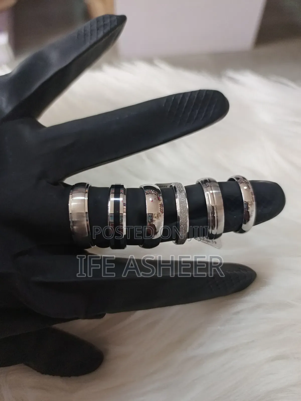 Groom's Us Sterling Silver Wedding Band