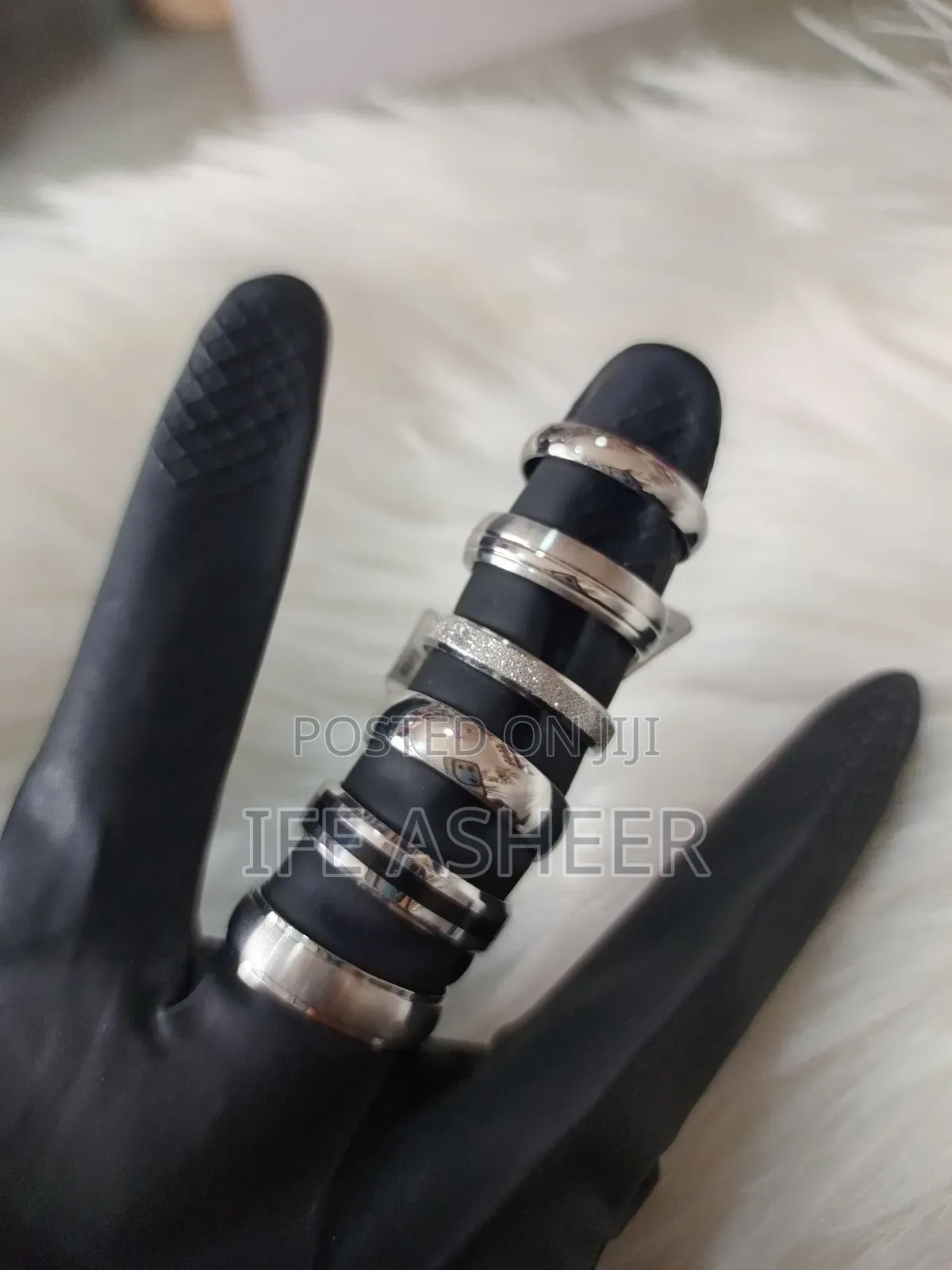 Groom's Us Sterling Silver Wedding Band