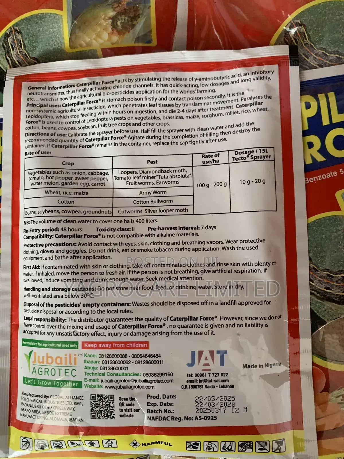 Caterpillar Force-Pesticide /Insecticide