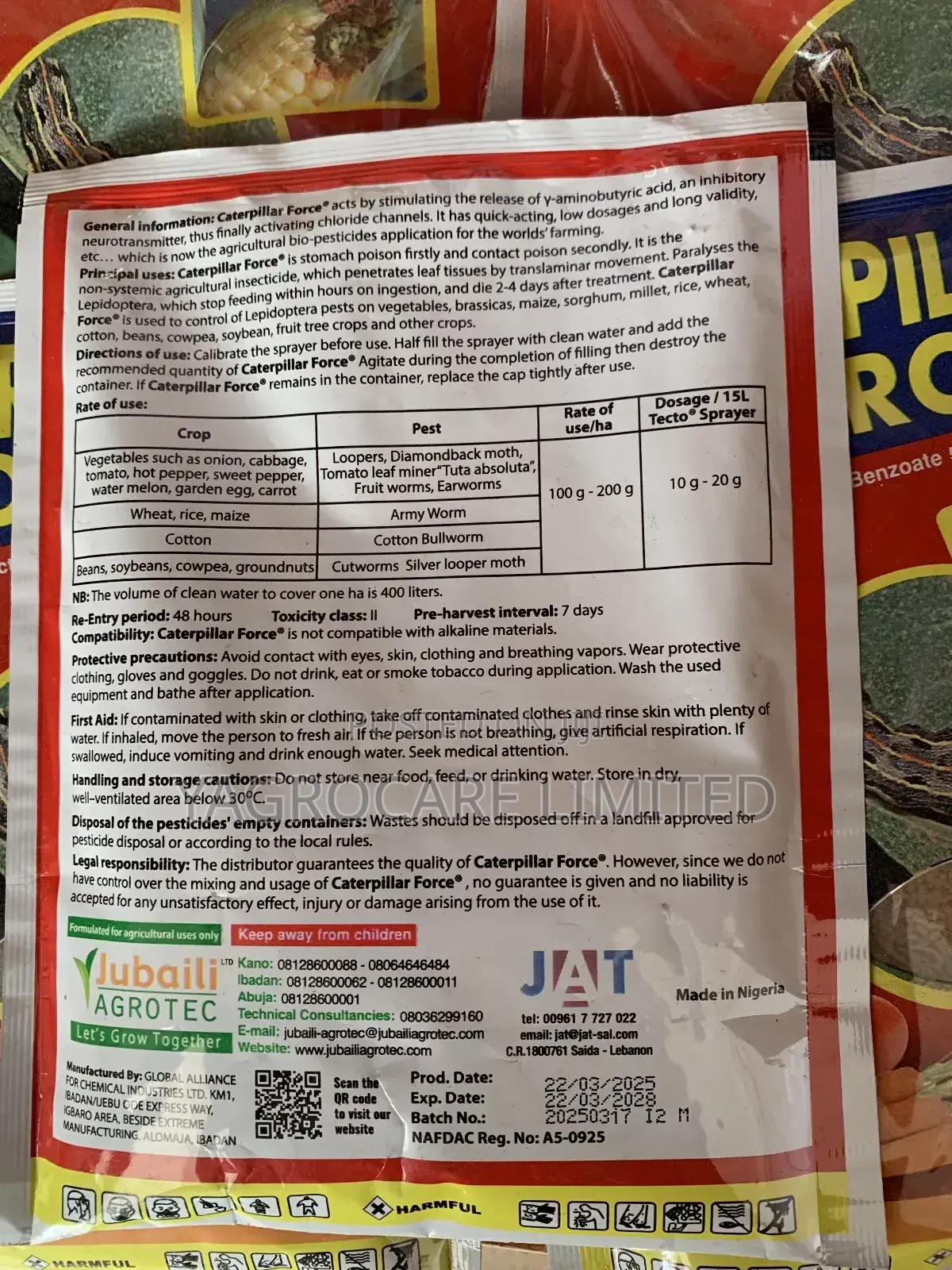 Caterpillar Force-Pesticide /Insecticide