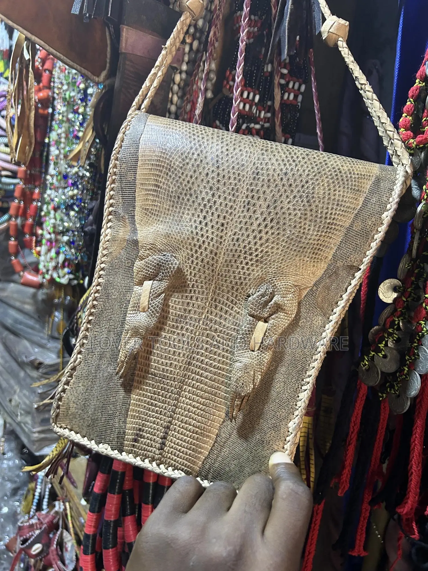 Mens Antique Genuine Alligator Bag