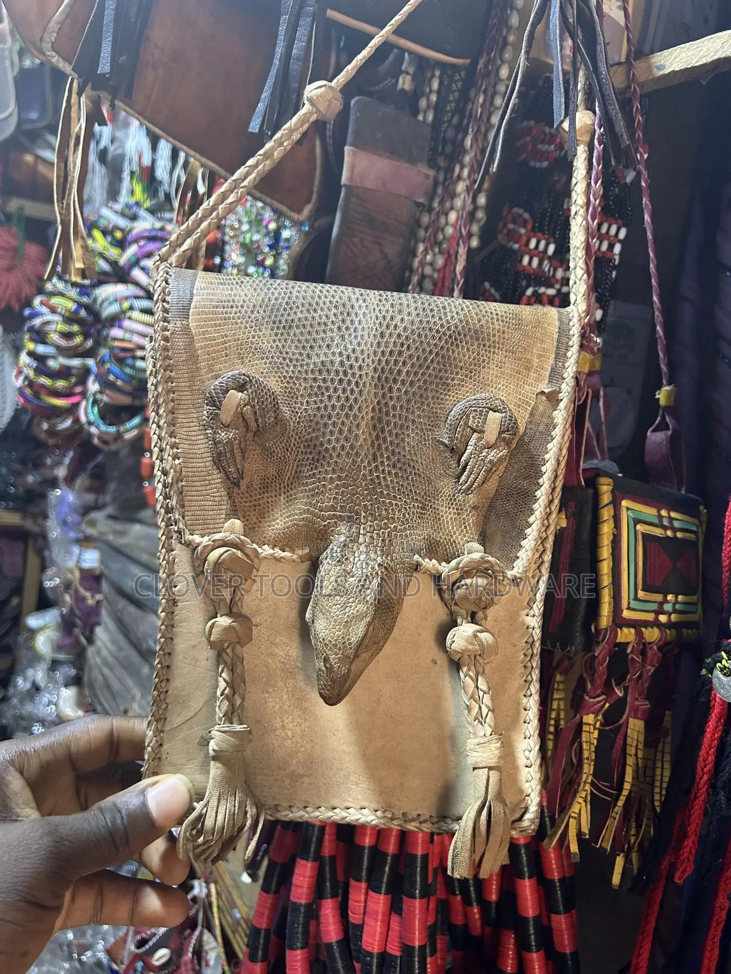 Mens Antique Genuine Alligator Bag
