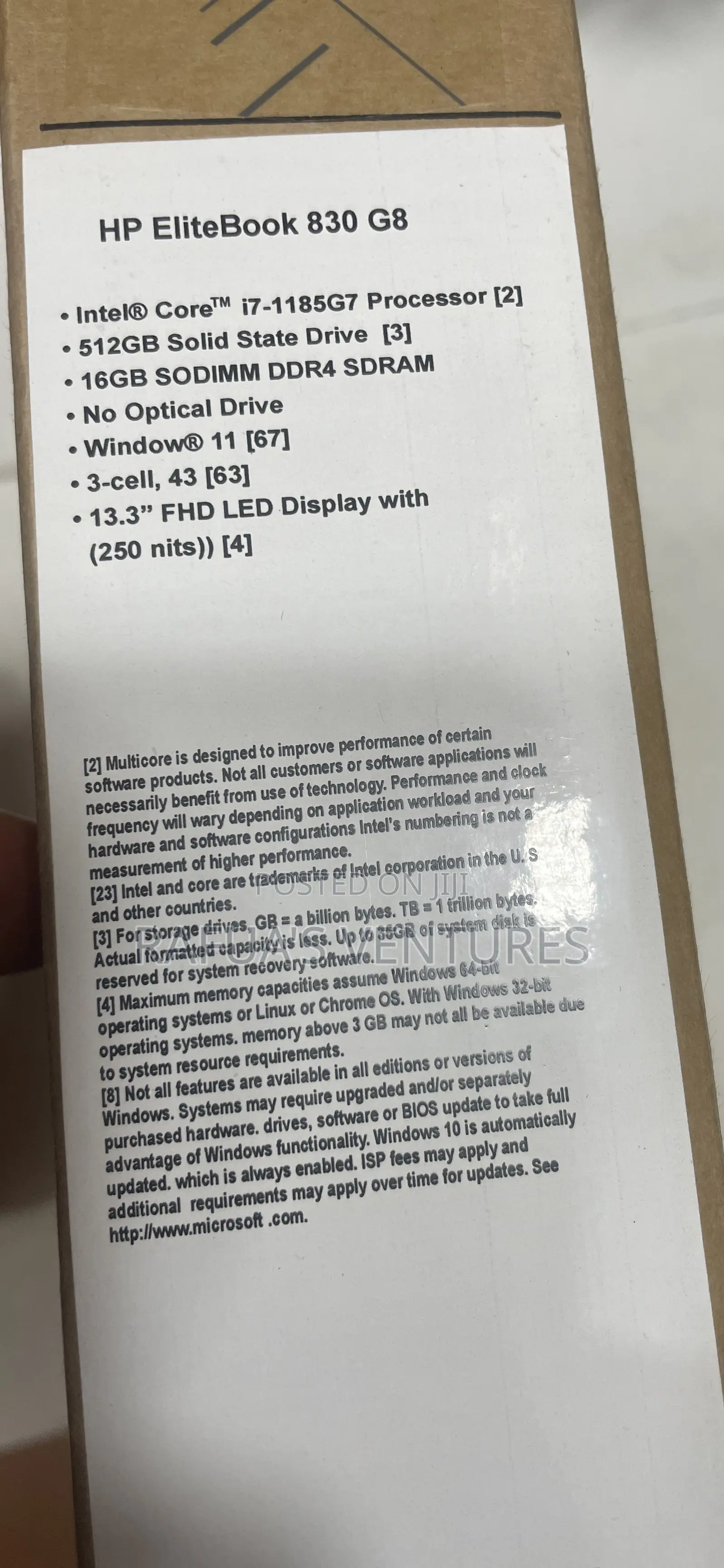 New Laptop HP EliteBook 830 G8 16GB Intel Core i7 SSD 512GB