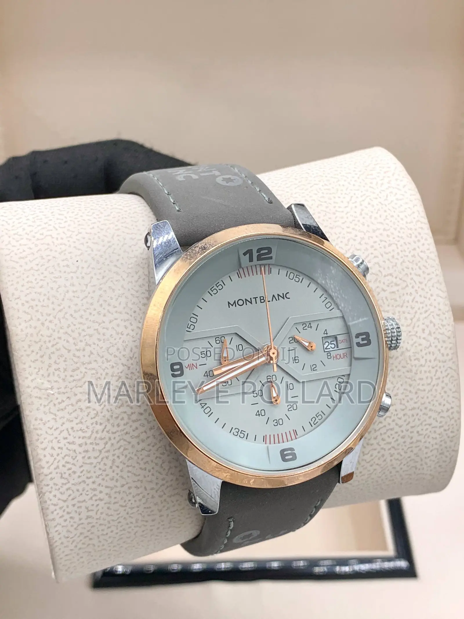 Mont Blanc High Leather Wristwatch