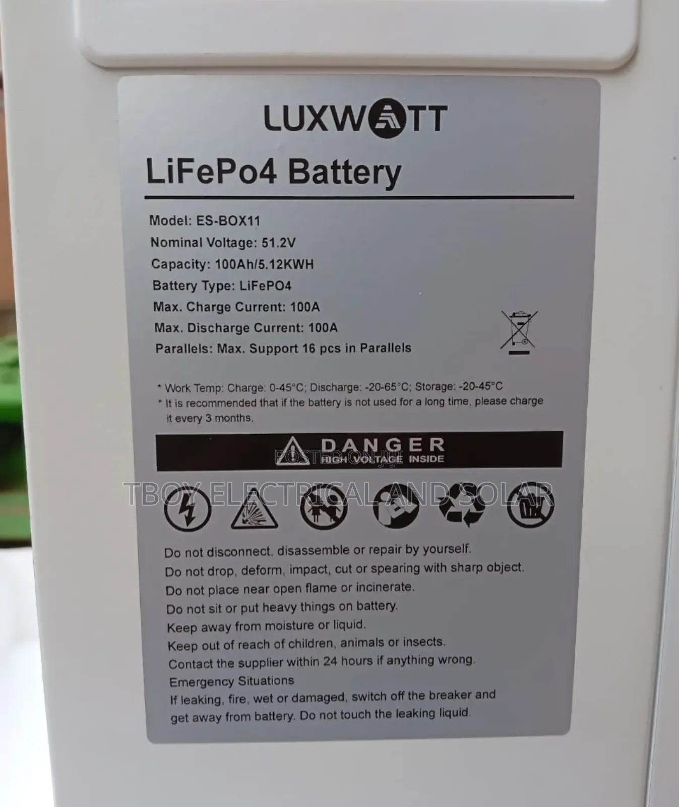 Luxwatt Lithium Battery