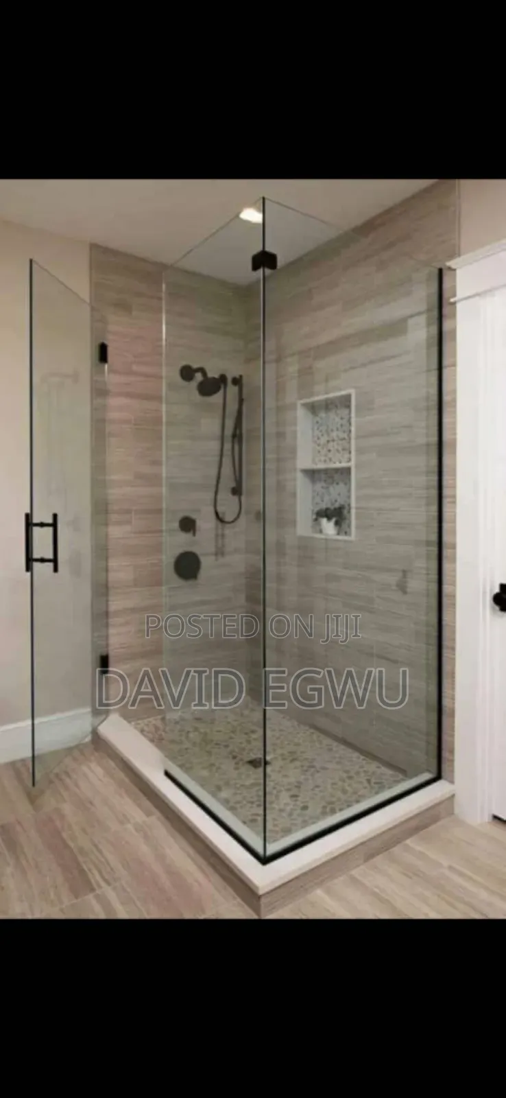 Frosted 10mm Tampered Shower Glass