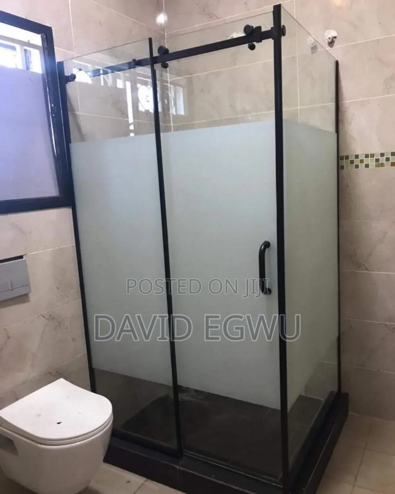 Frosted 10mm Tampered Shower Glass