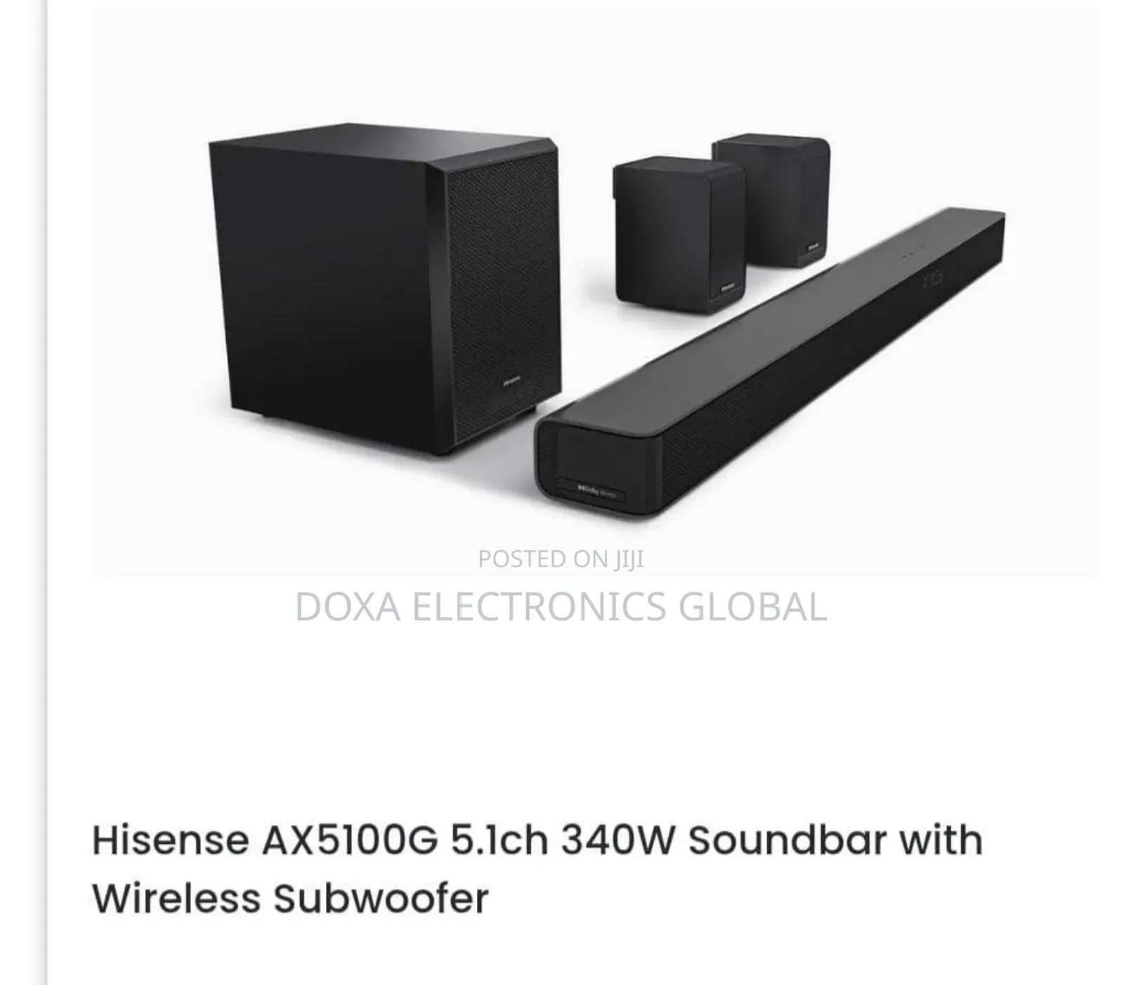 Hisense Sound Bar With Woofer 540w