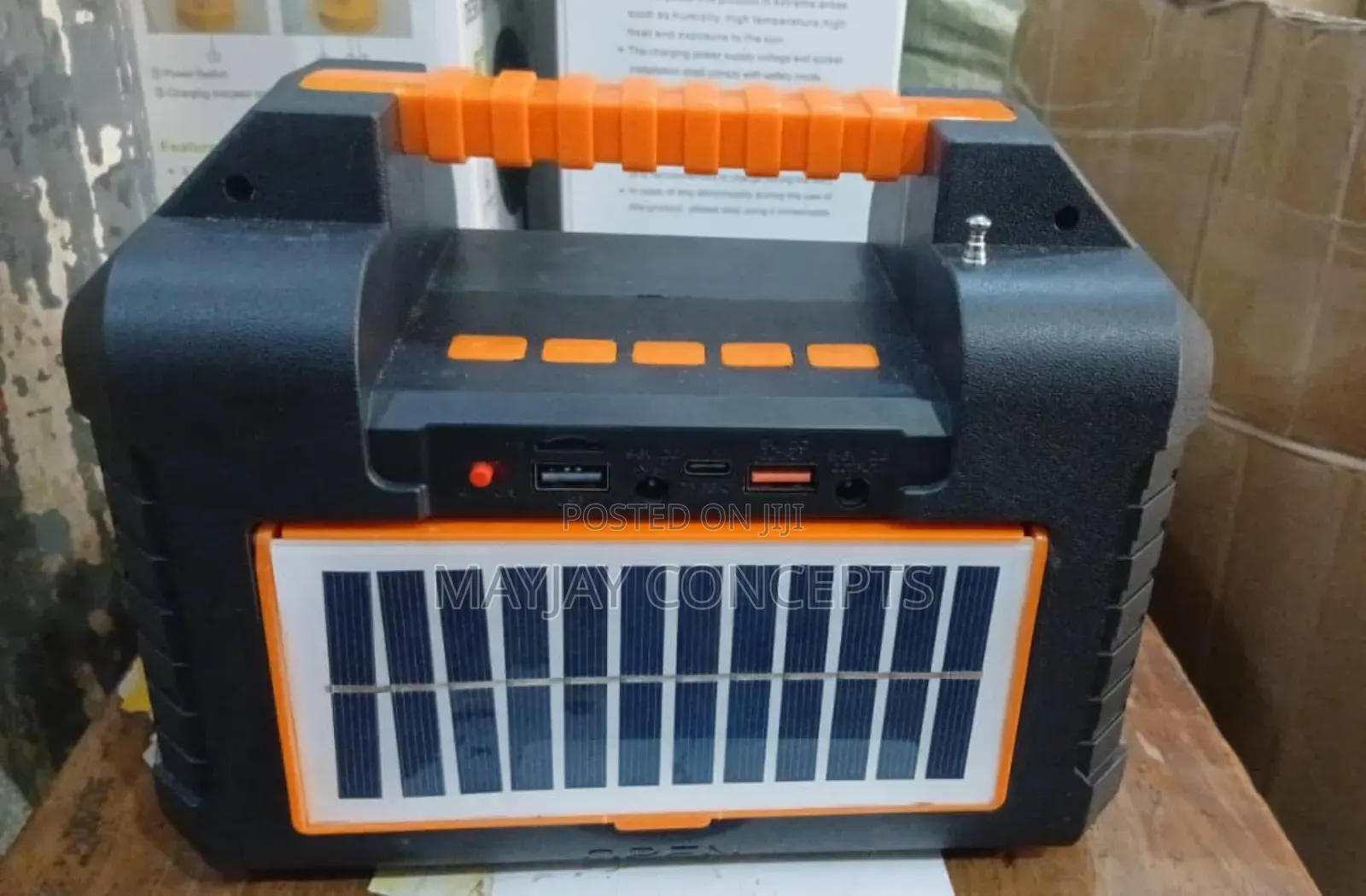 Lp Wireless Solar Speaker System With 2-Bulbs,Radio and Bluetooth