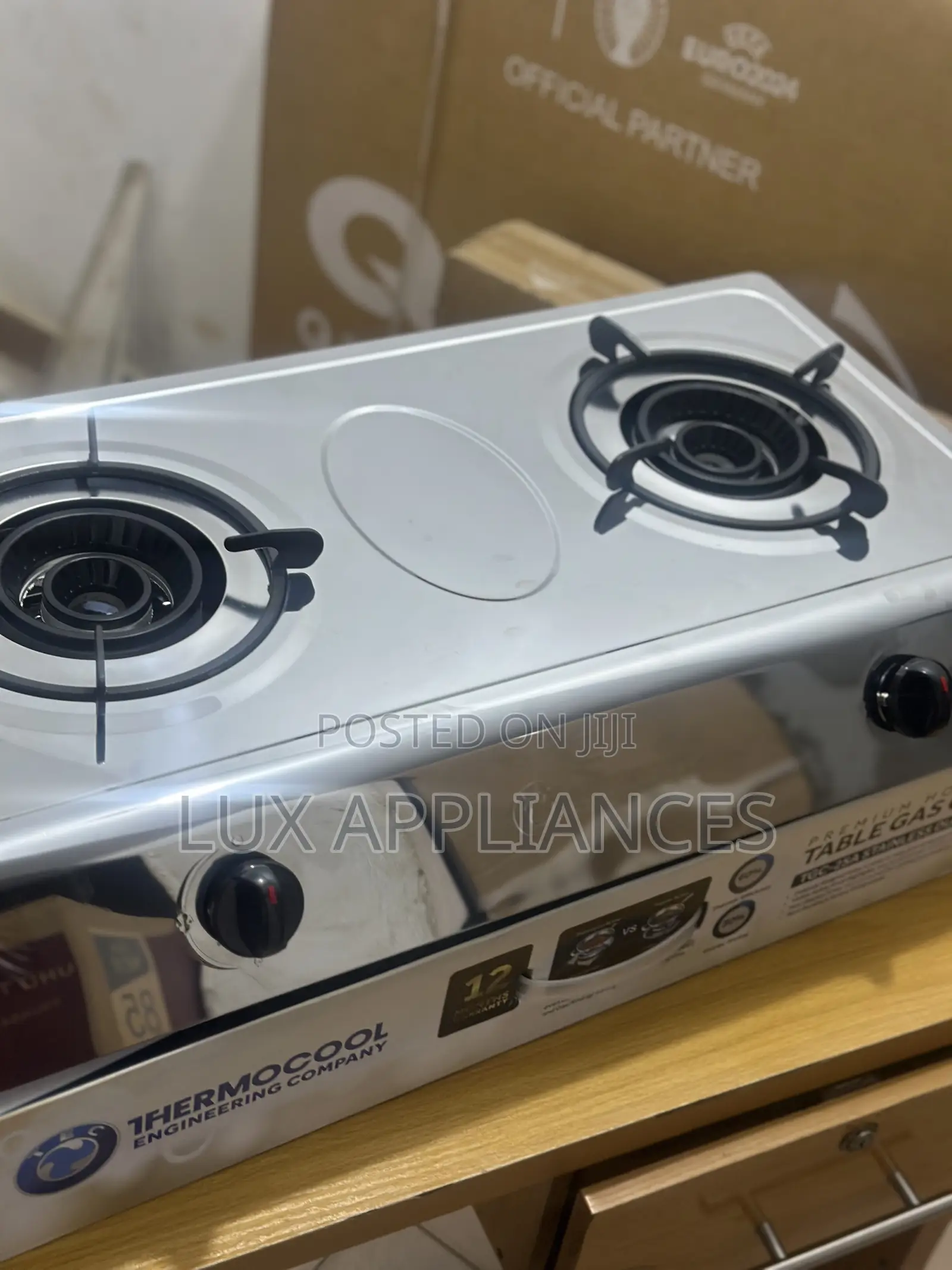 Thermocool Burn Right 2-Burner Gas Cooker in Stainless Stee
