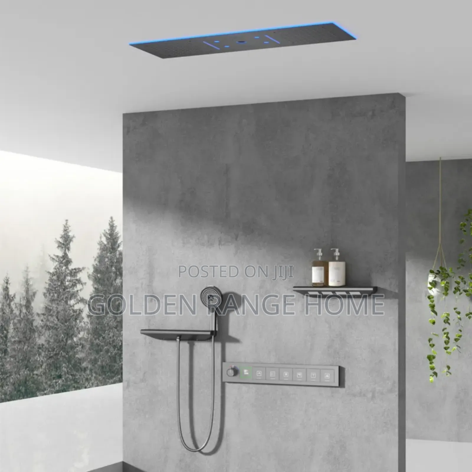 High End Concealed Shower System With Rainfall Shower Head