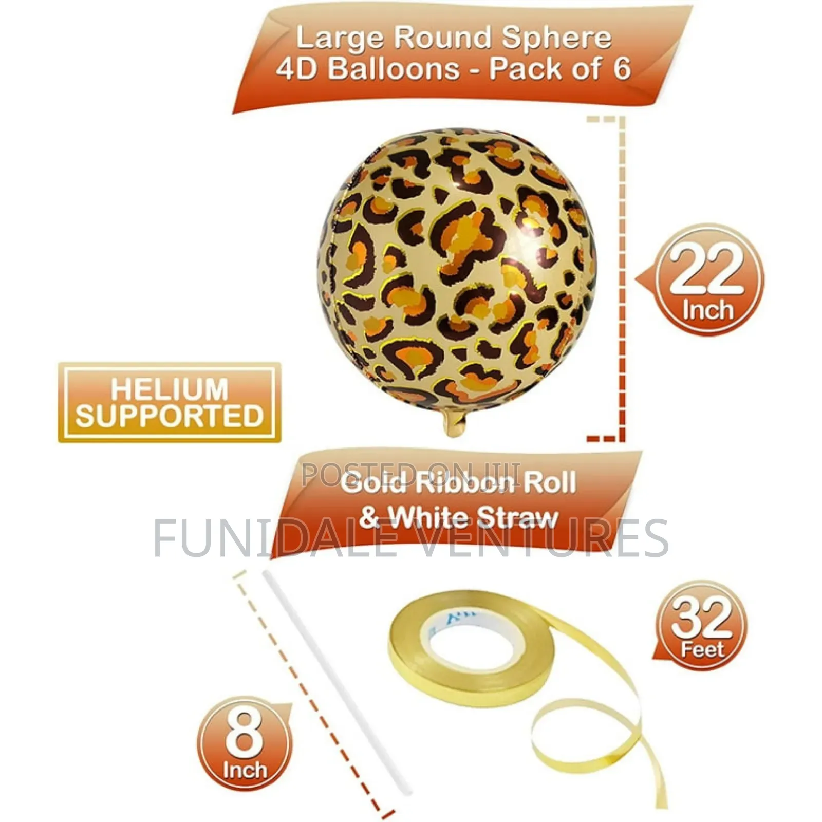 6pcs Pattern Orbz Balloon