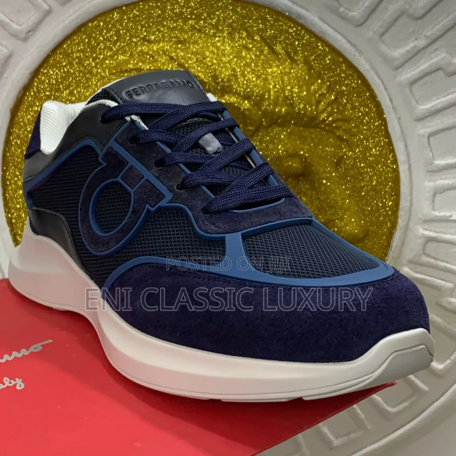 Original Luxury Men's Sneakers Ferragamo Well Branded Package