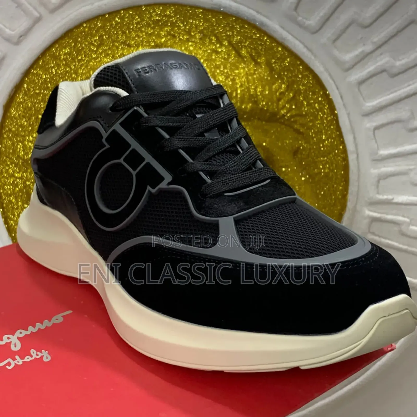 Original Luxury Men's Sneakers Ferragamo Well Branded Package