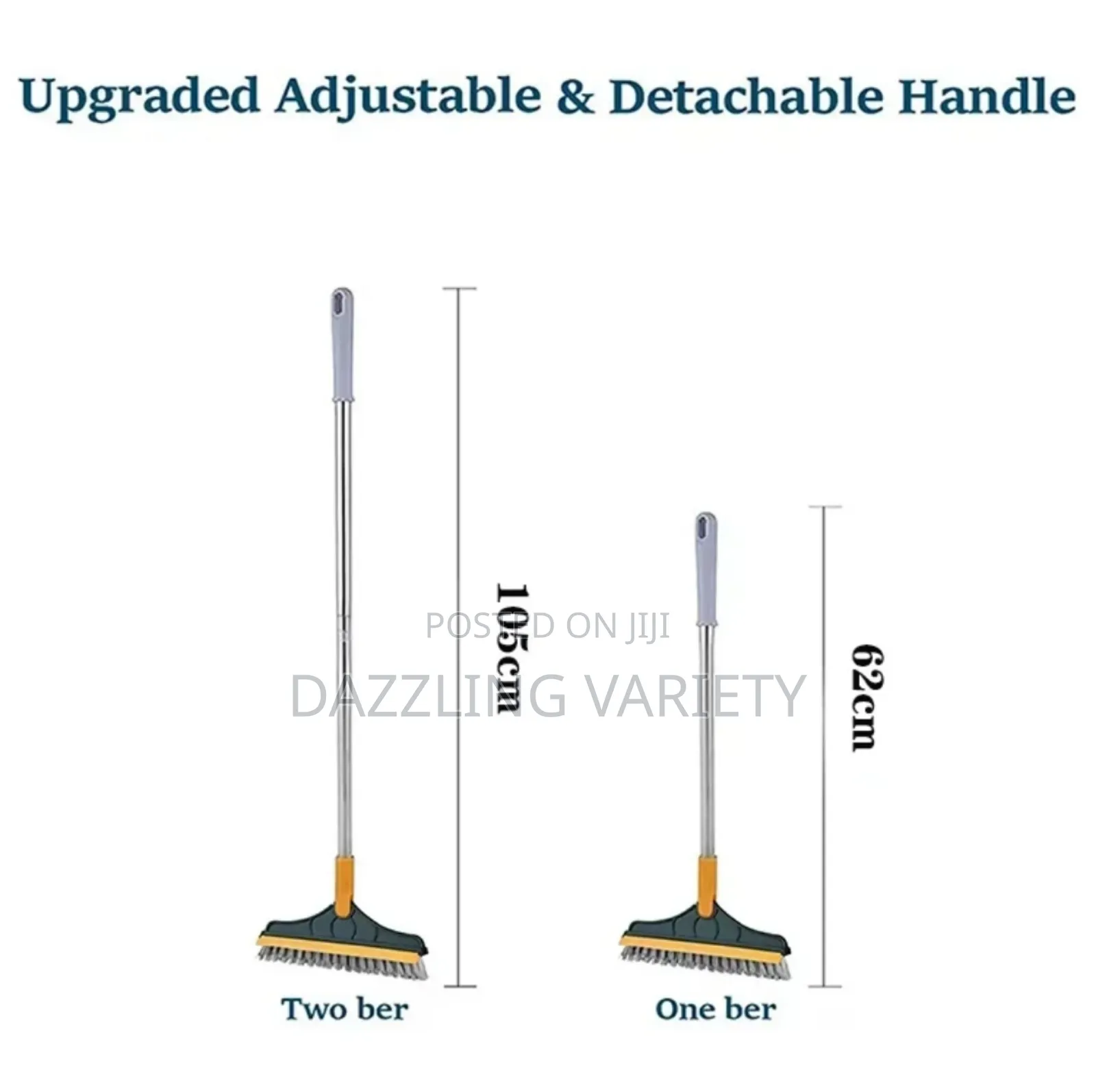 2-in-1 Rotating Floor Brush for Tiles Bathroom Cleaning