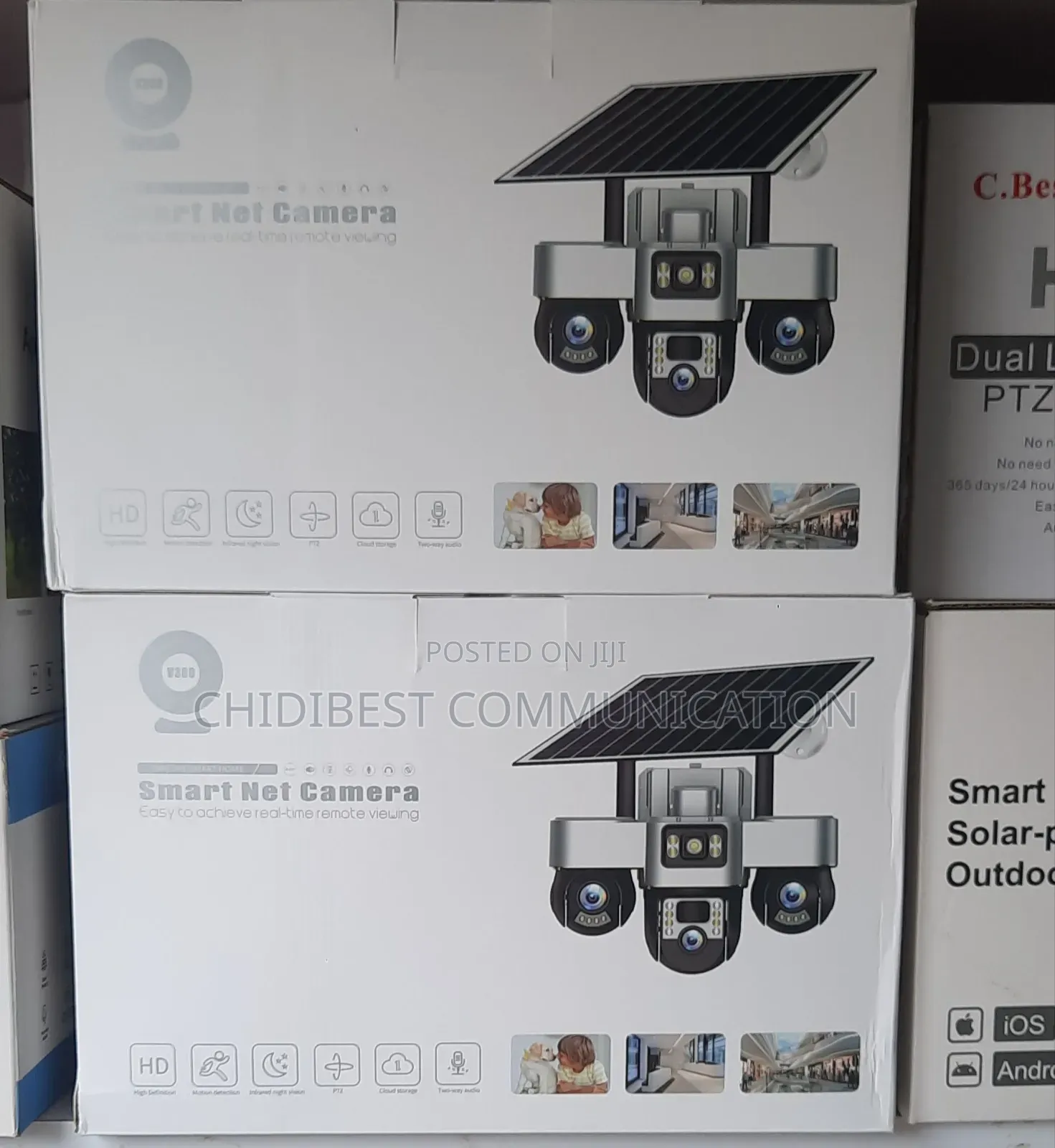 CCTV Solar Camera Three Lens Is Available